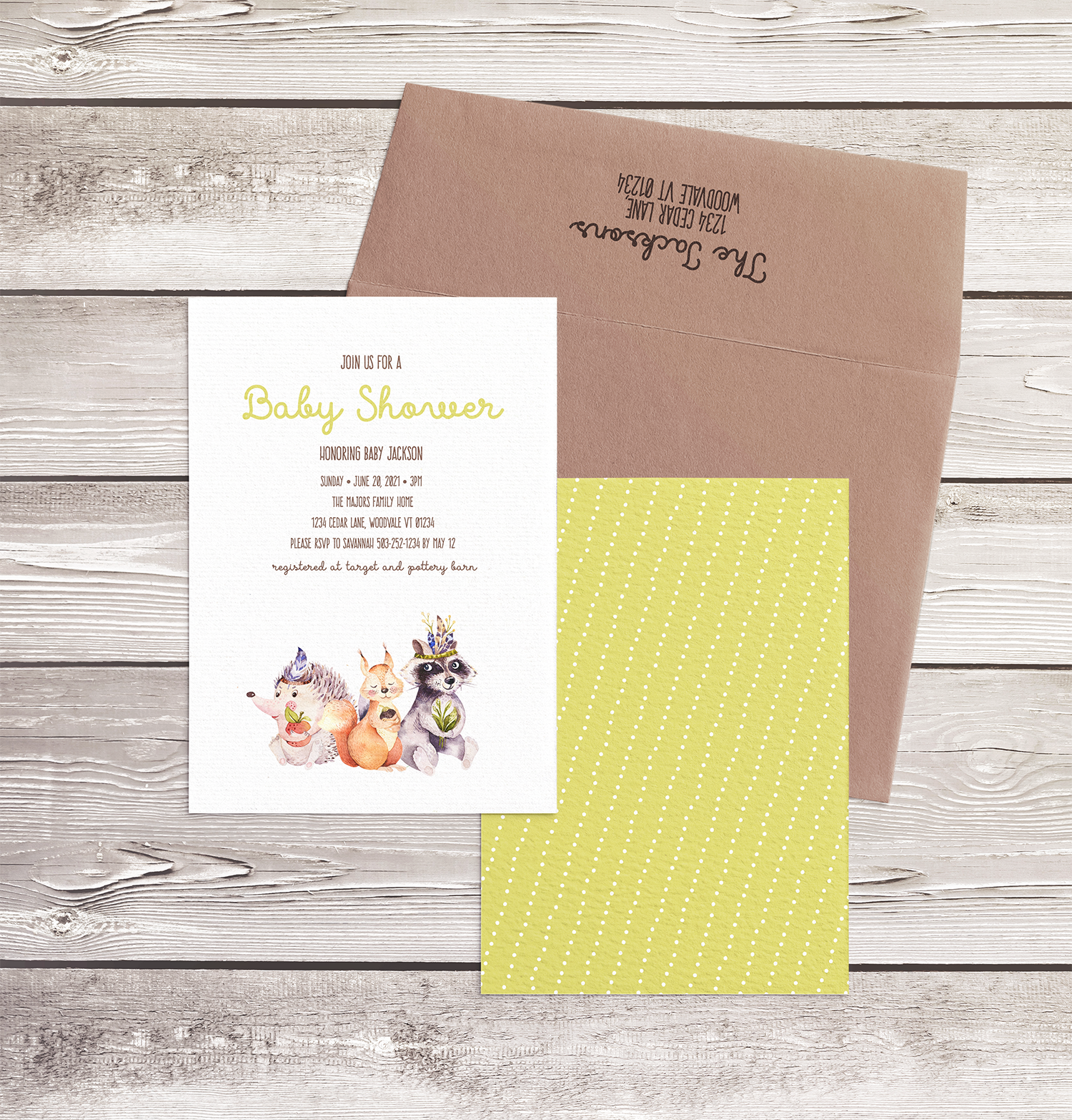 Woodland Animals Baby Shower