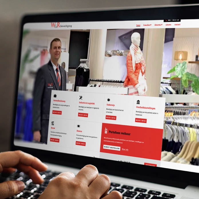 W&R Beveiliging website ontwerp