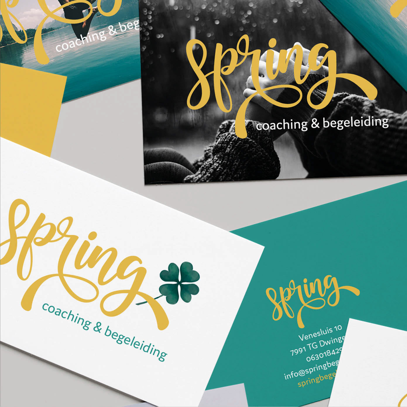 Spring coaching & begeleiding visitekaartjes