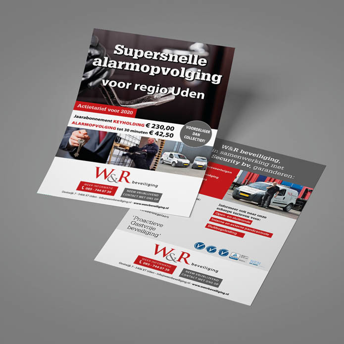 W&R Beveiliging flyers