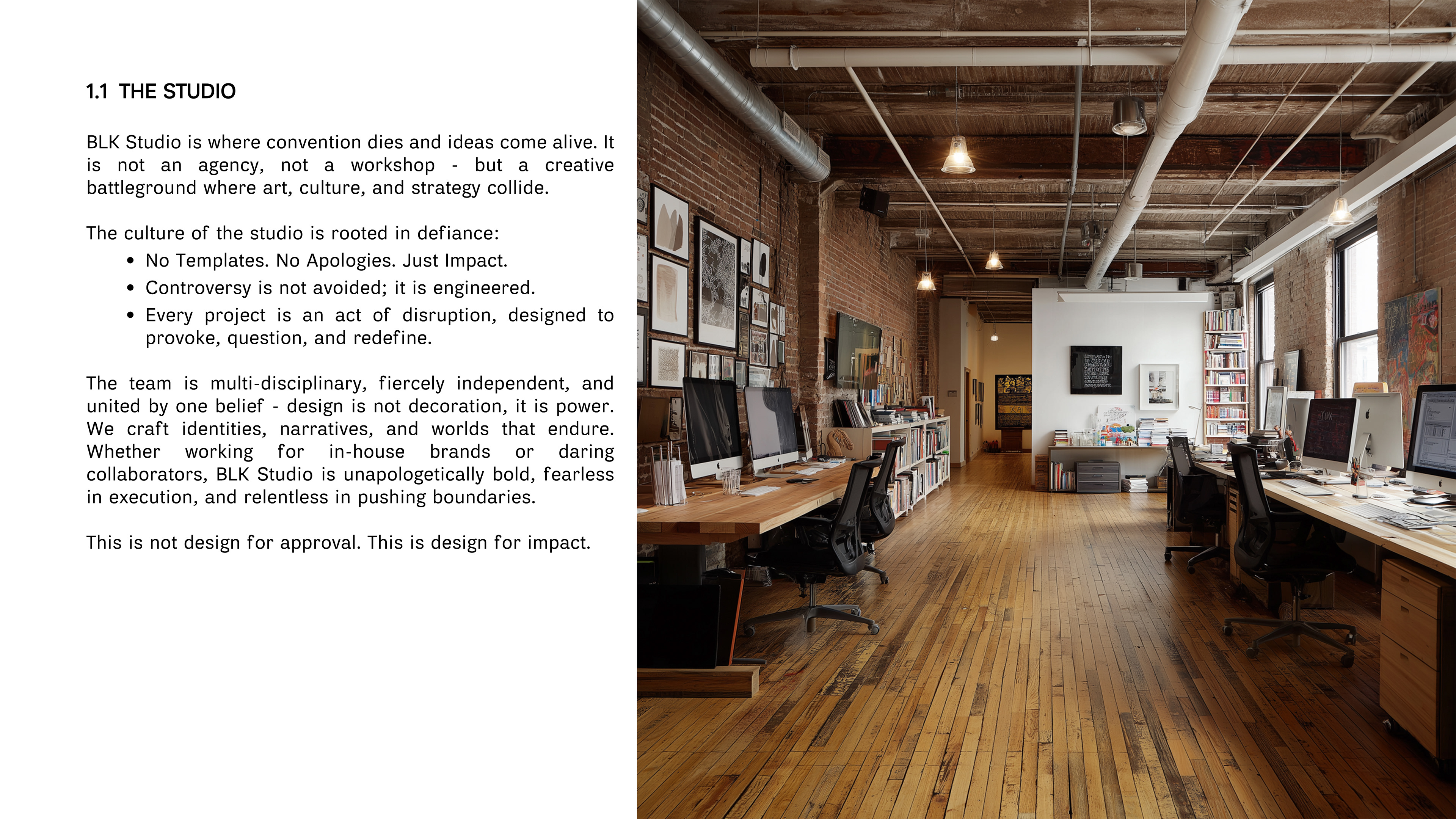 BLK Studio - Concept Development