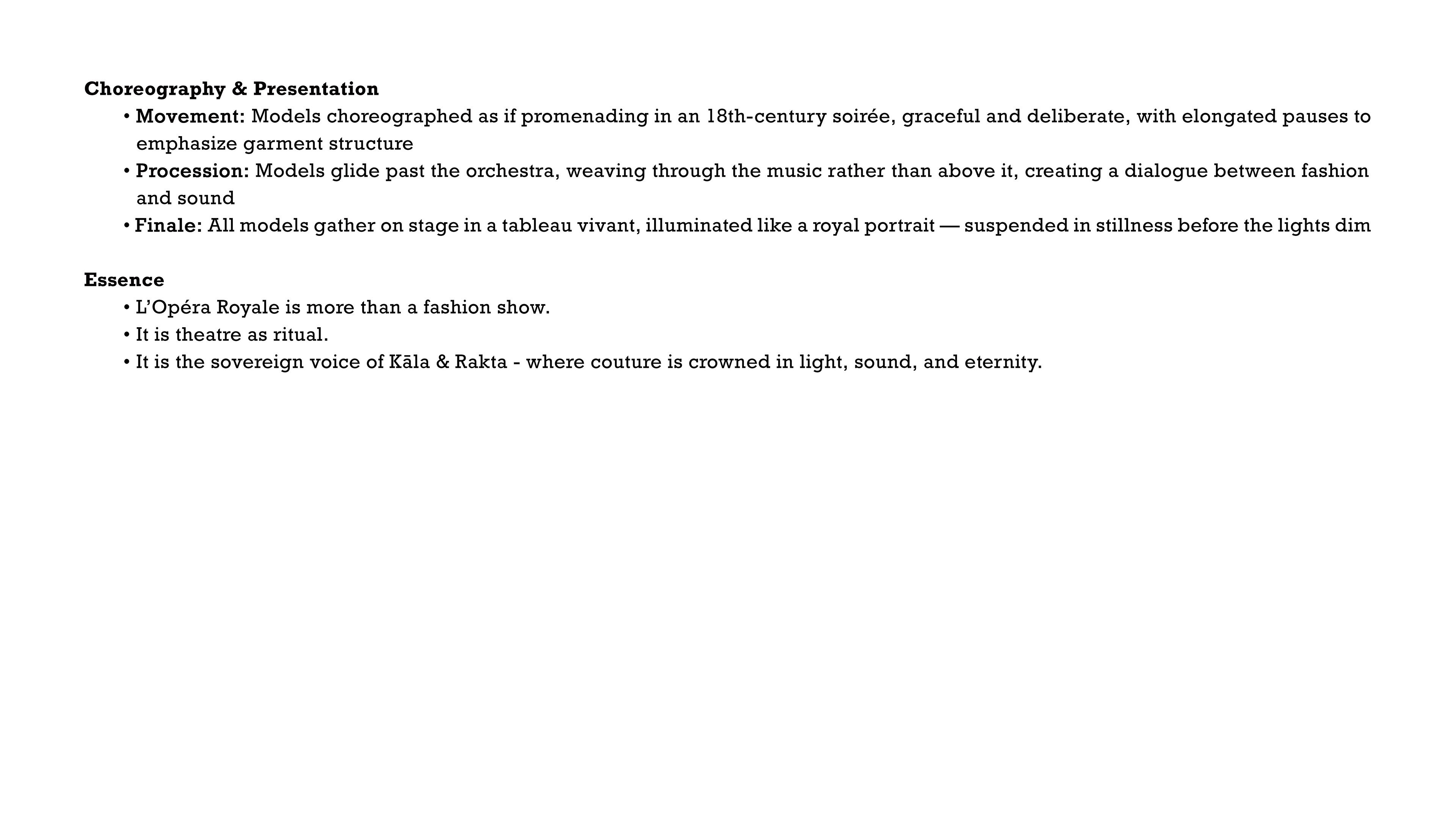 Kāla & Rakta - Artistic Direction Guide