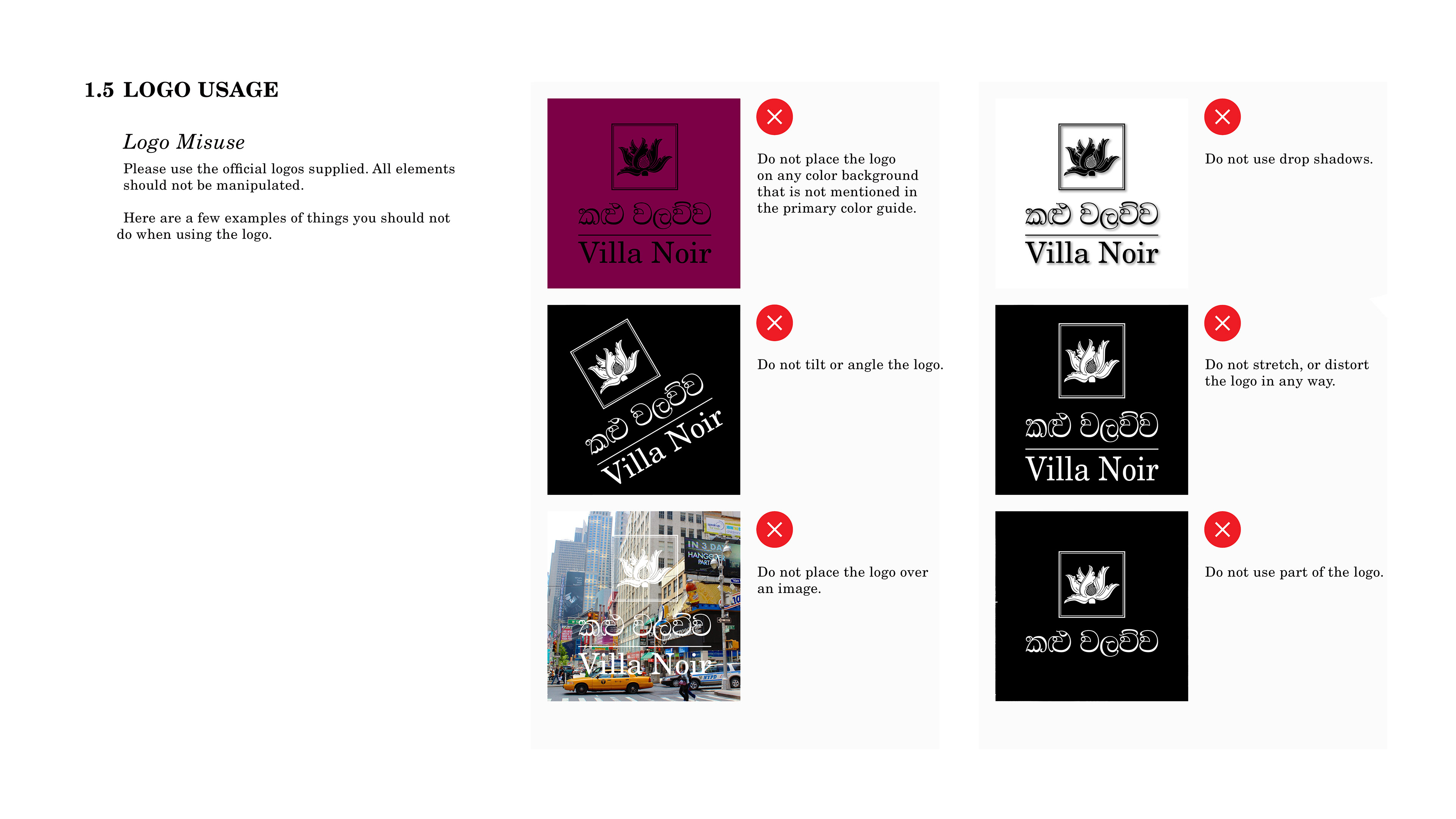 Villa Noir - Brand Guidelines