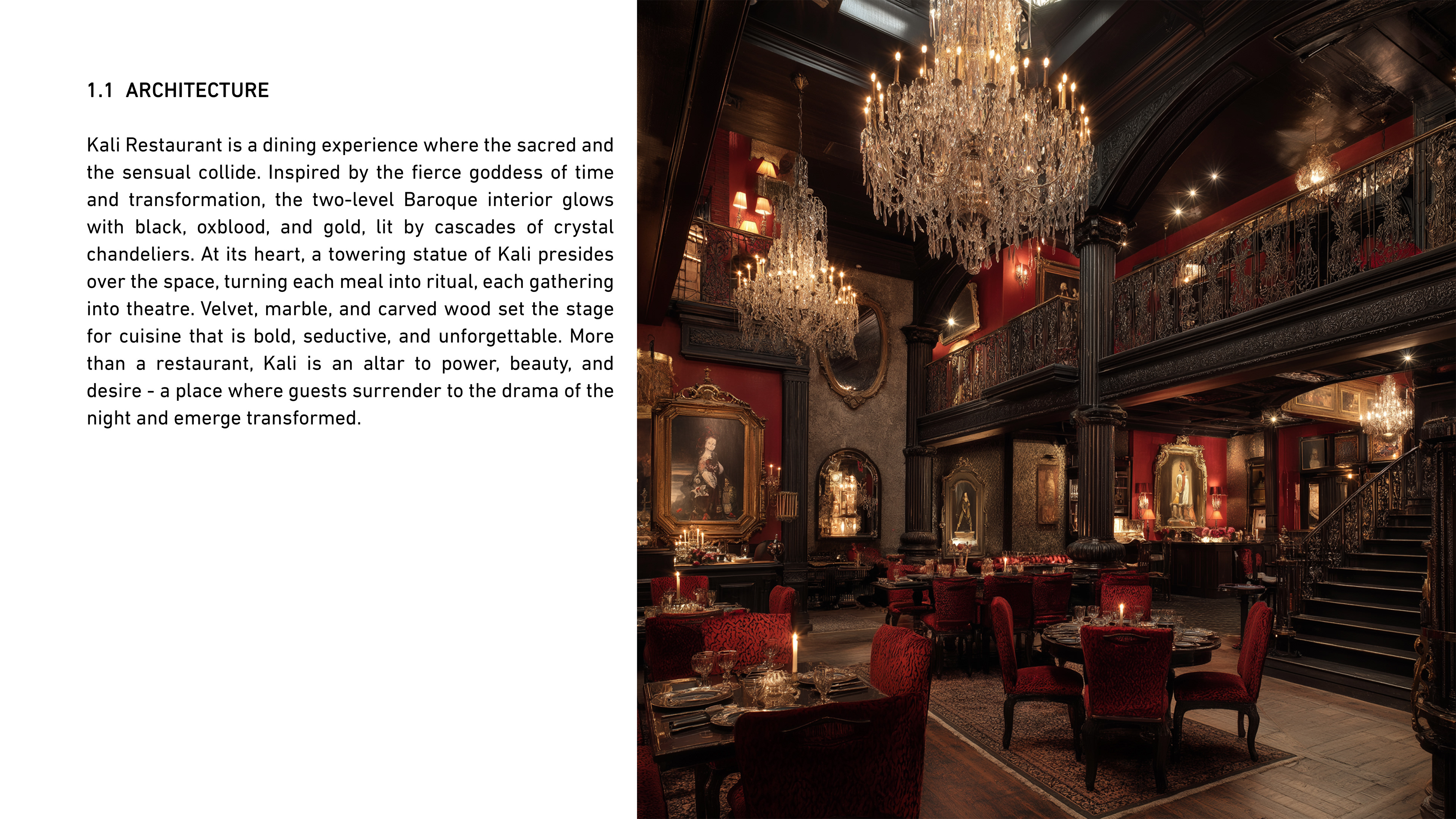 Kali Restaurant - Concept Development