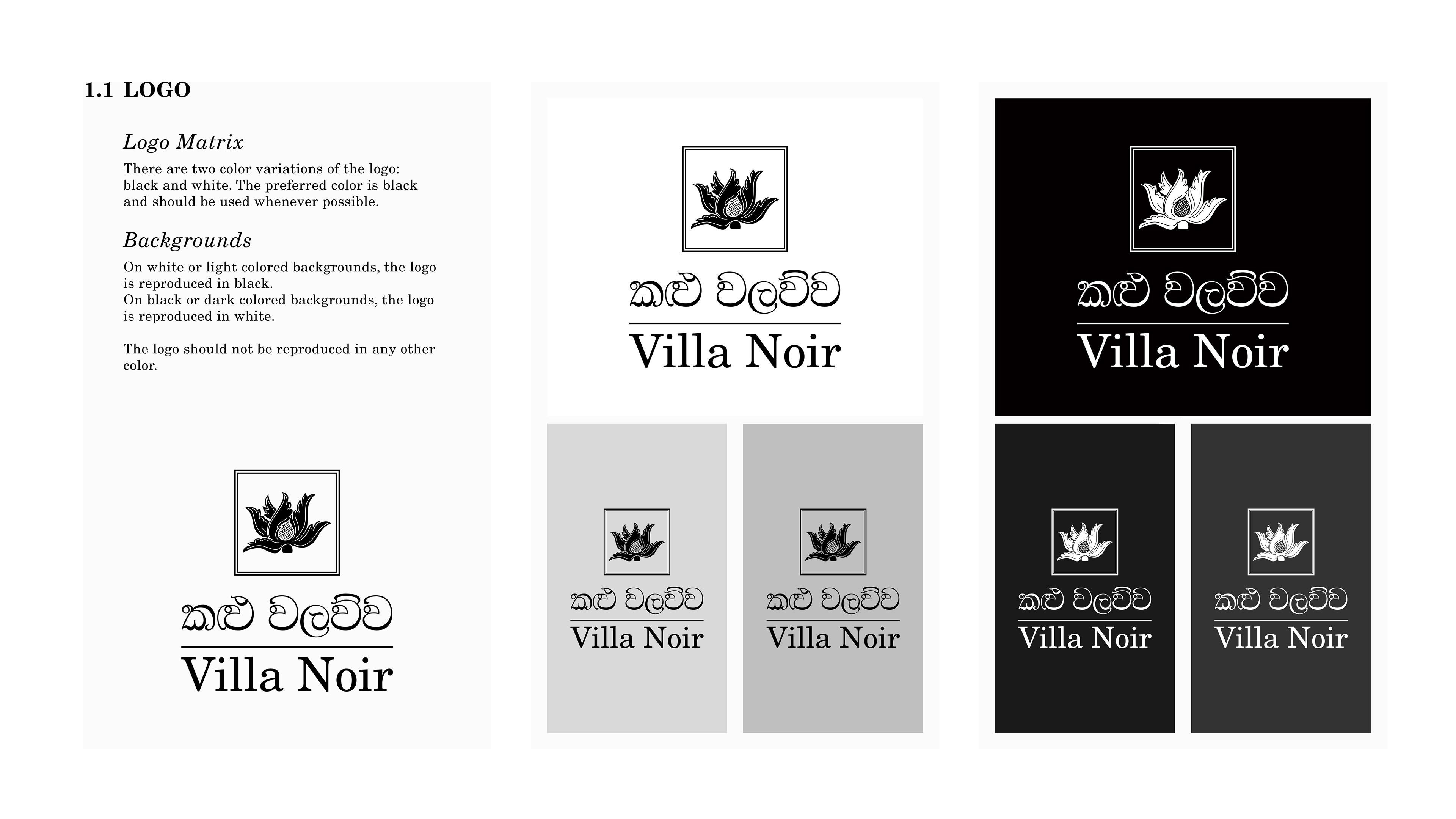 Villa Noir - Brand Guidelines