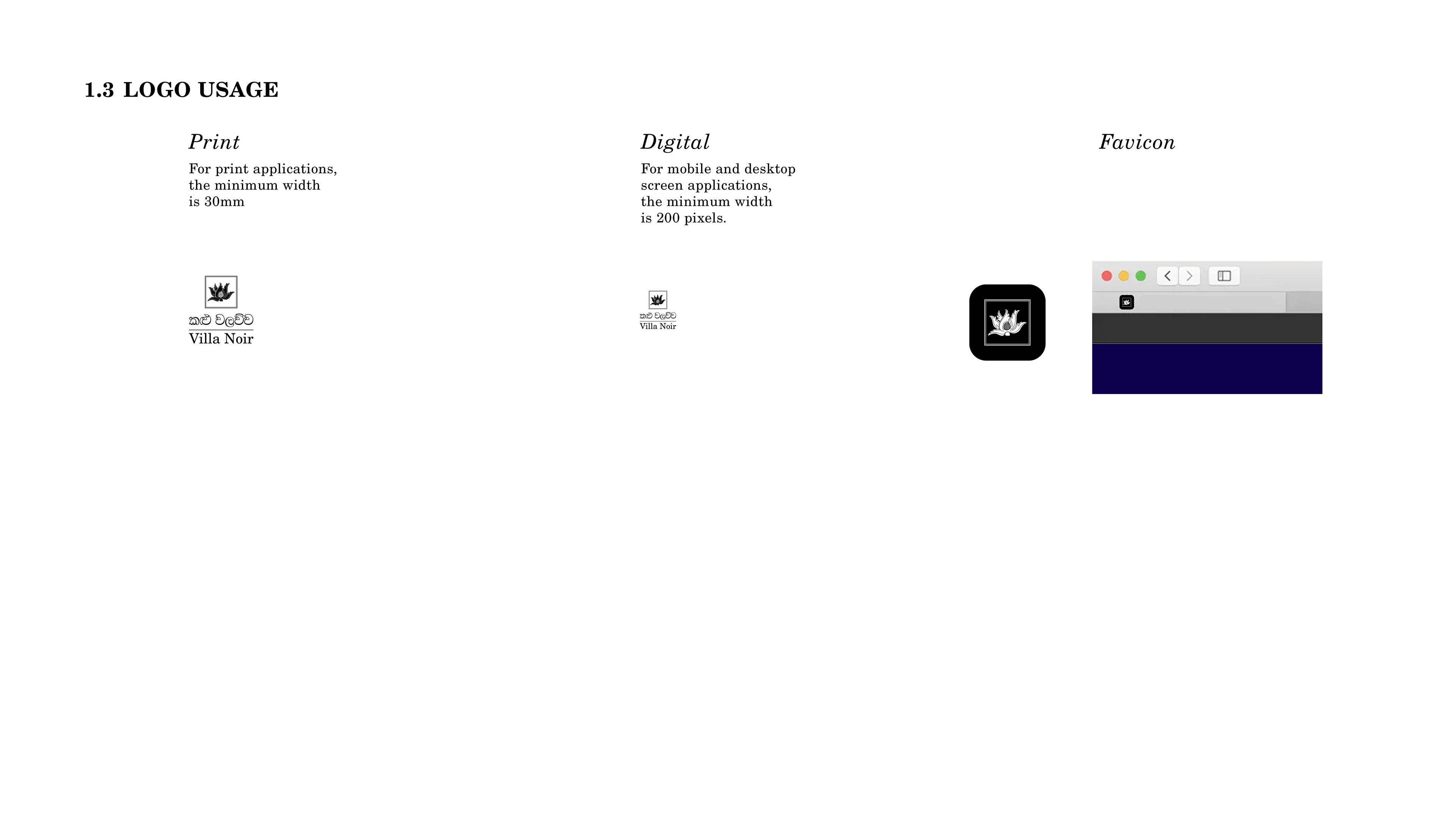 Villa Noir - Brand Guidelines