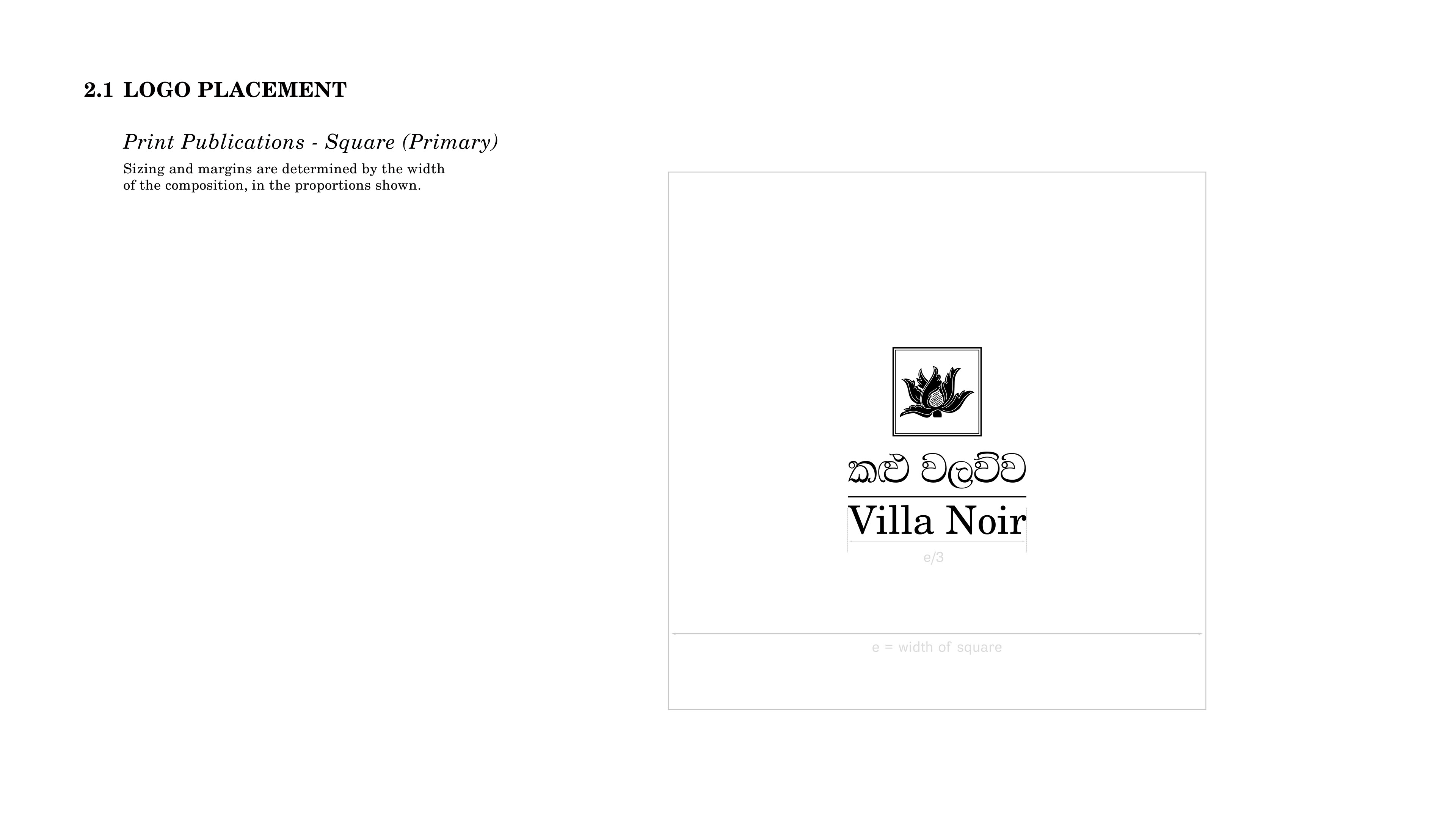Villa Noir - Brand Guidelines