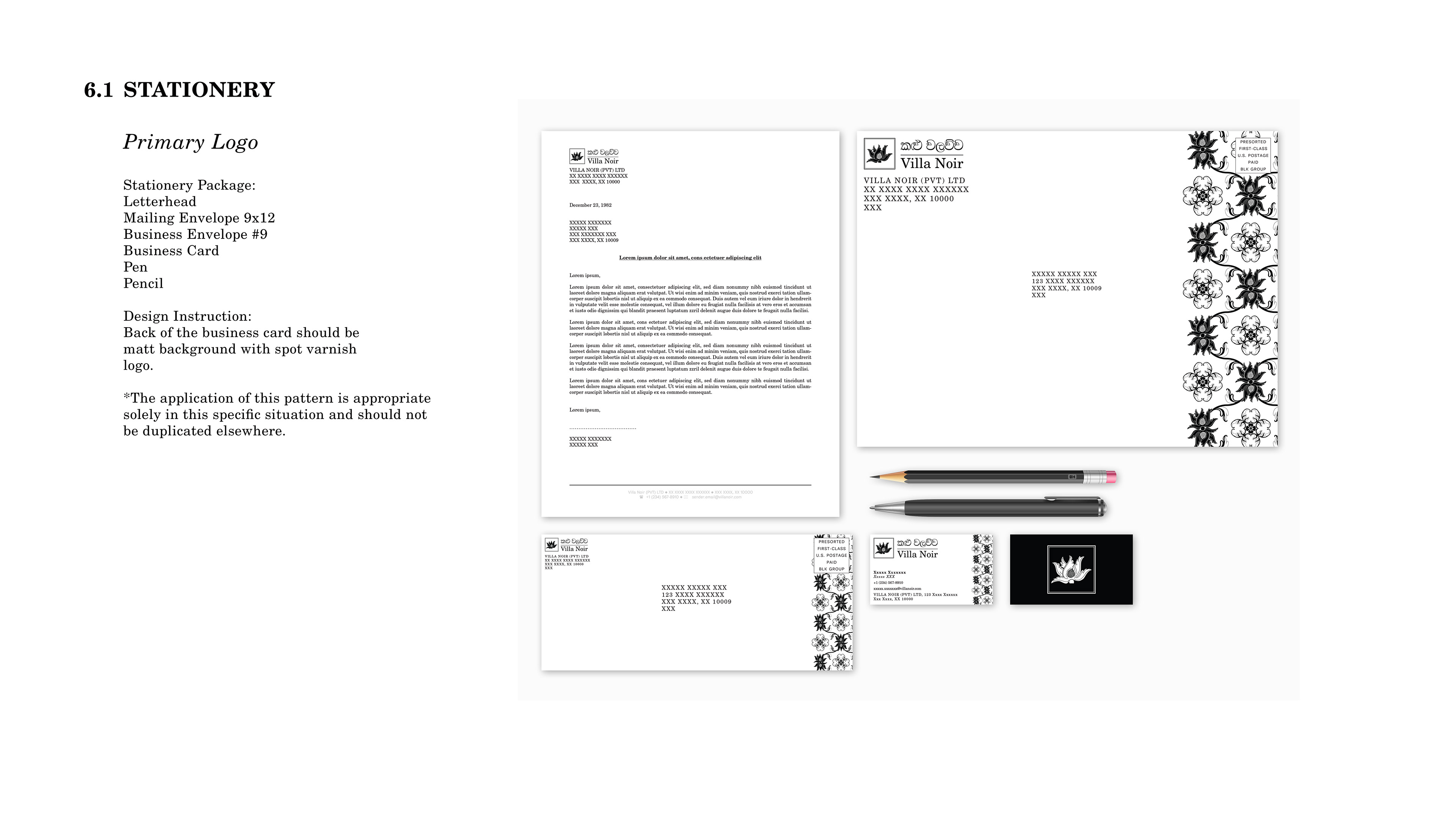 Villa Noir - Brand Guidelines