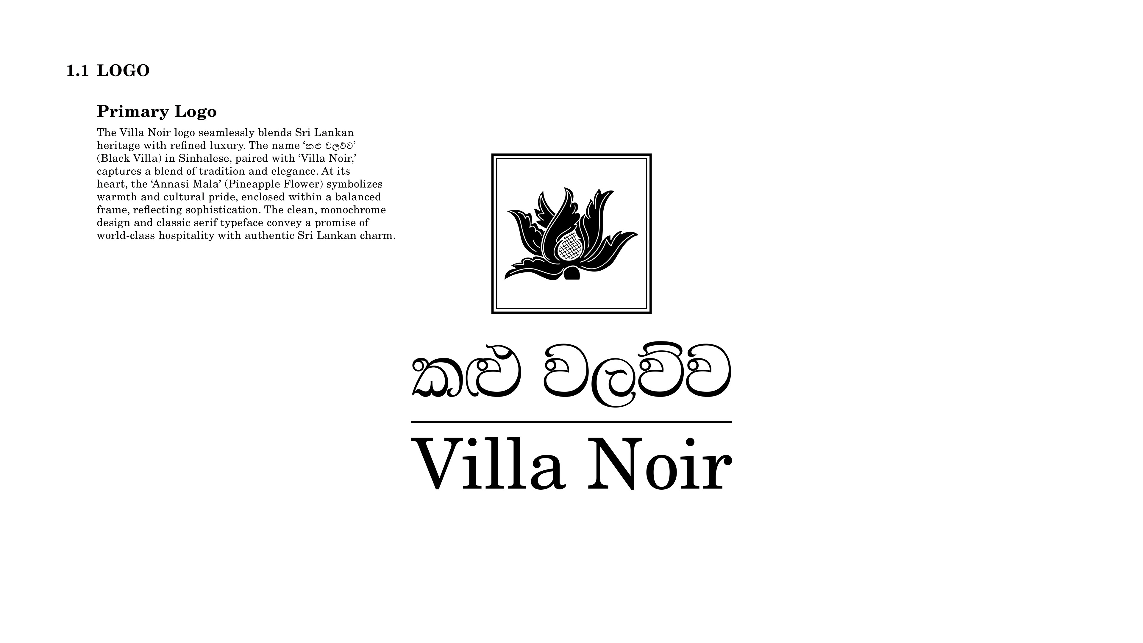 Villa Noir - Brand Guidelines