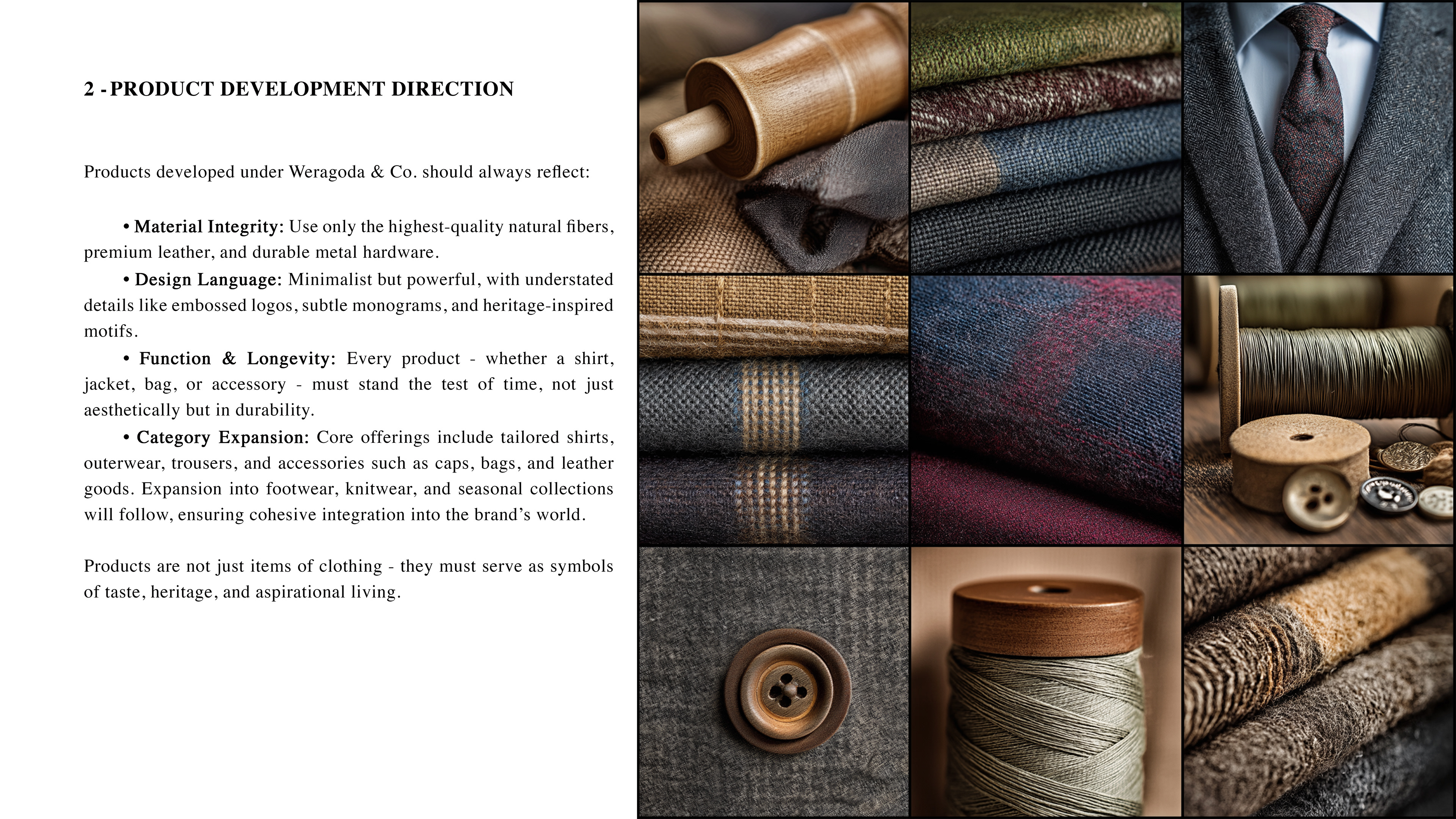 Weragoda & Co. - Artistic Direction Guide