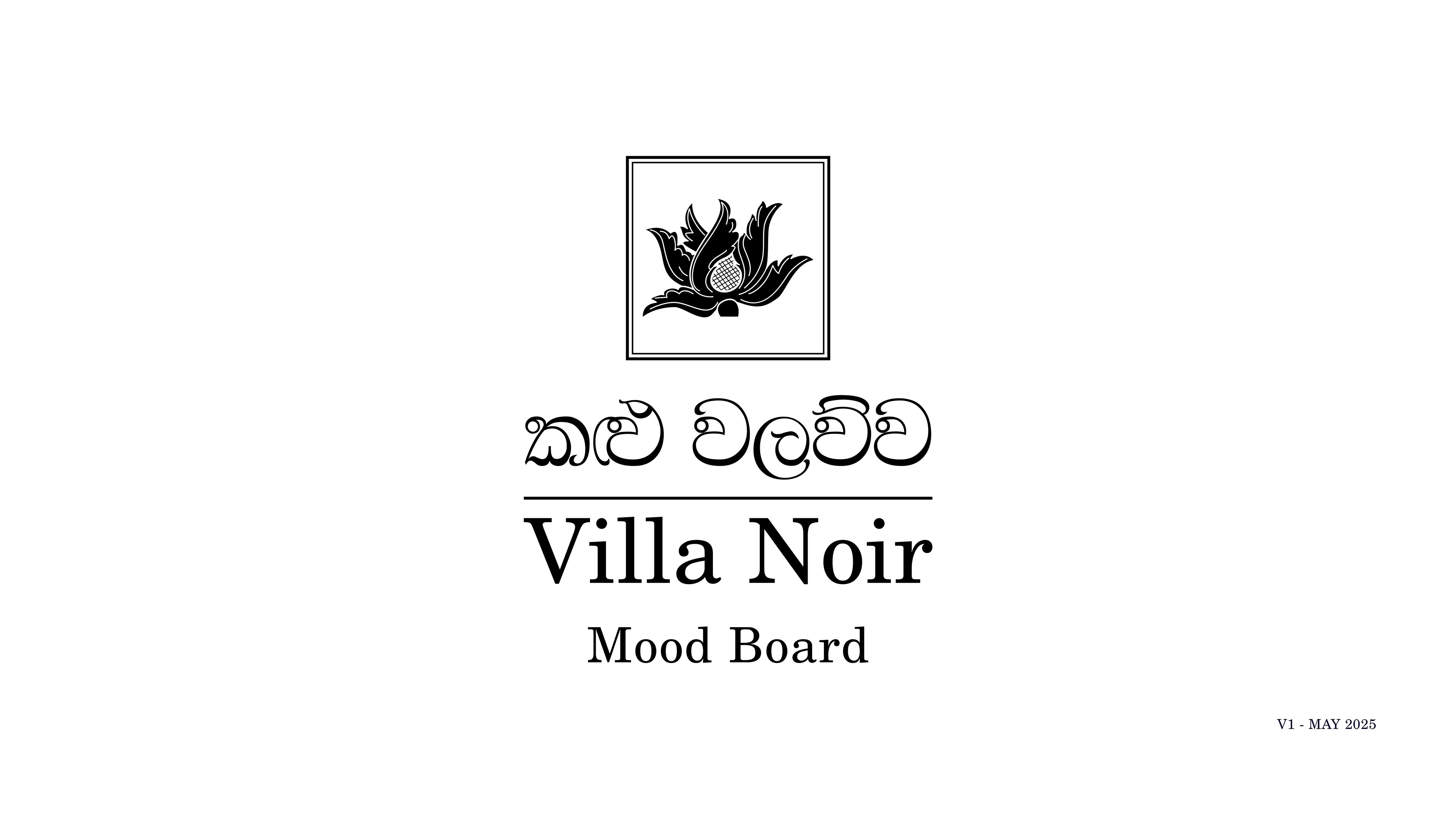 Villa Noir - Mood Board