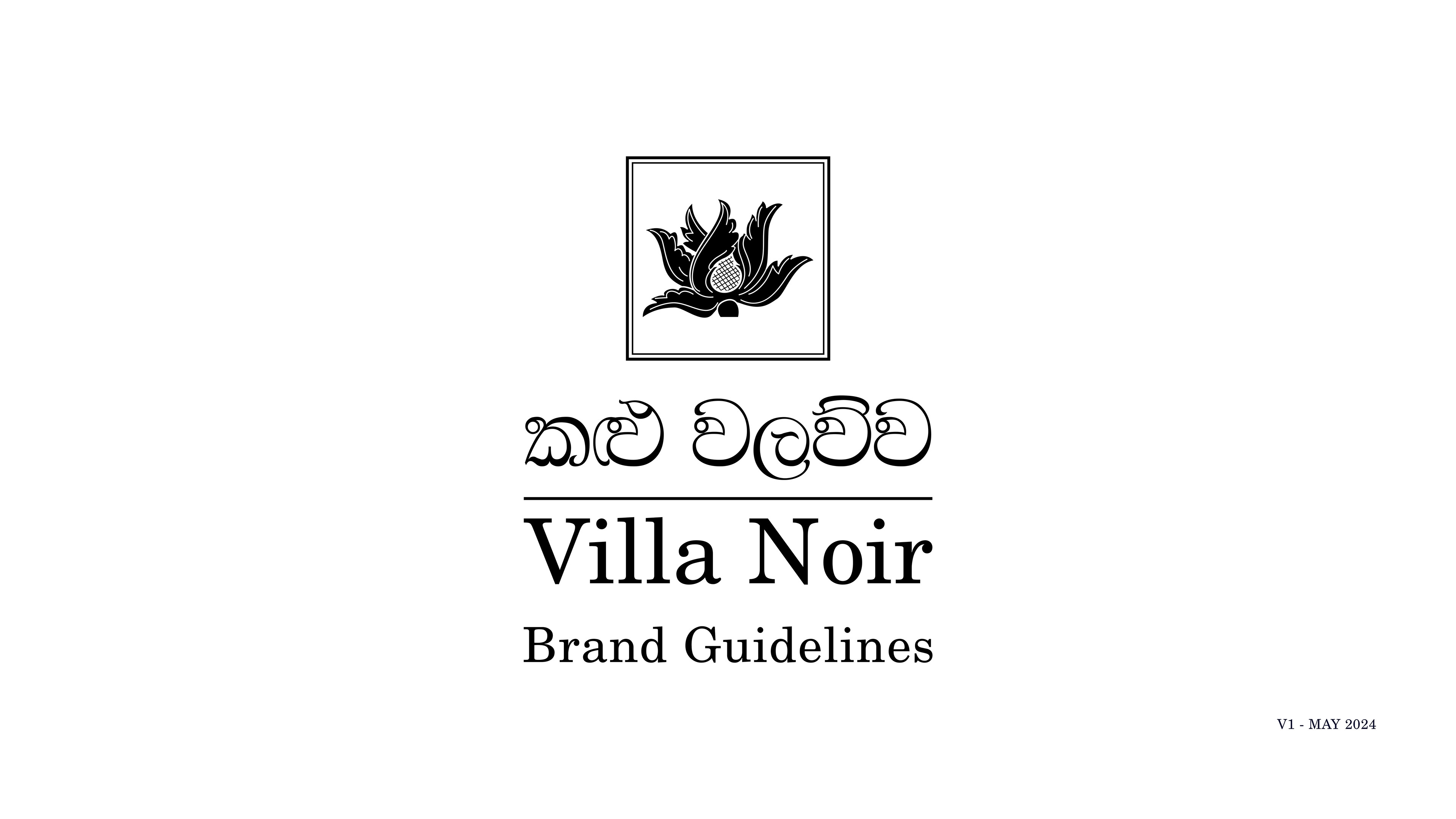 Villa Noir - Brand Guidelines