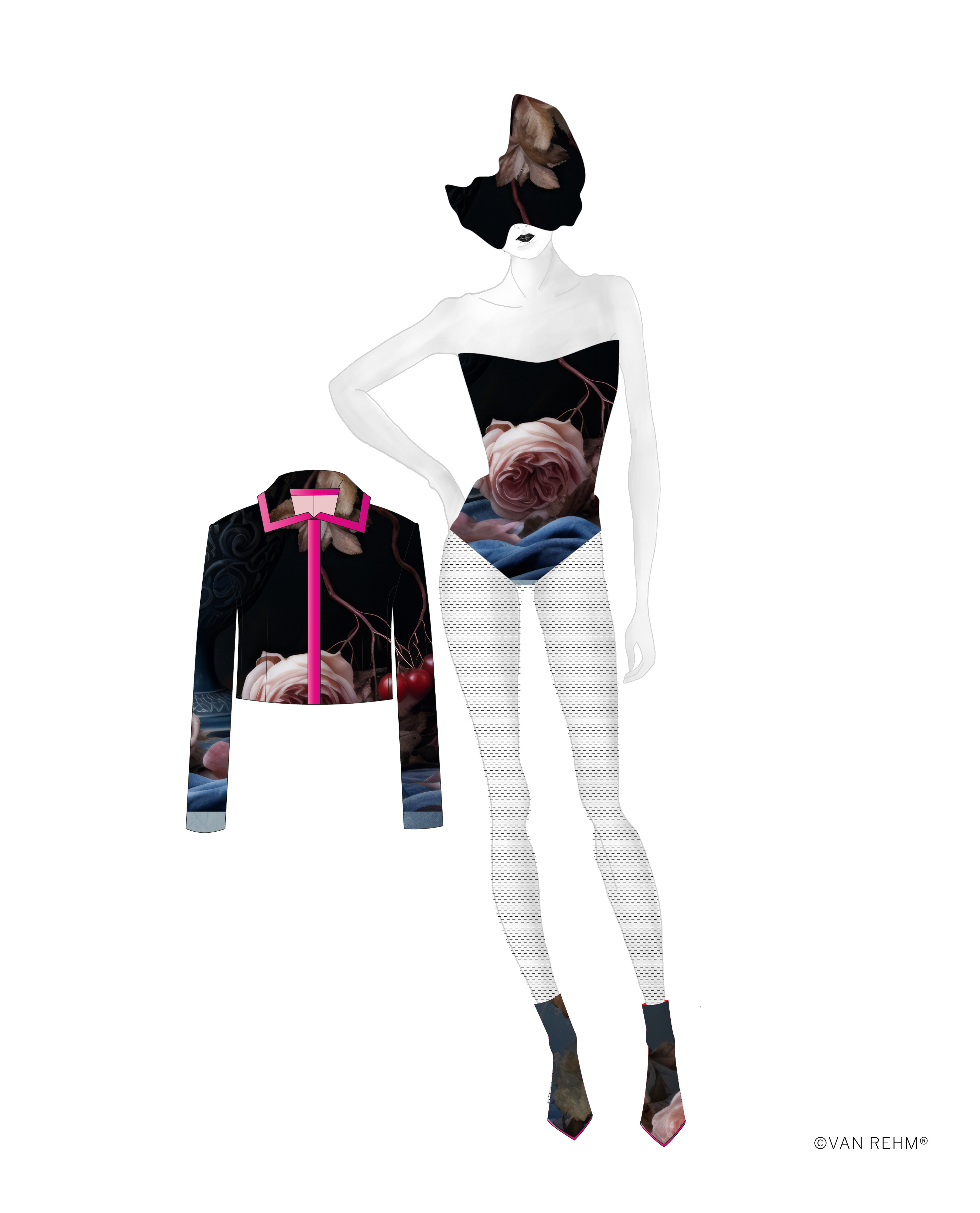 Corsage Body & Cropped Jacket