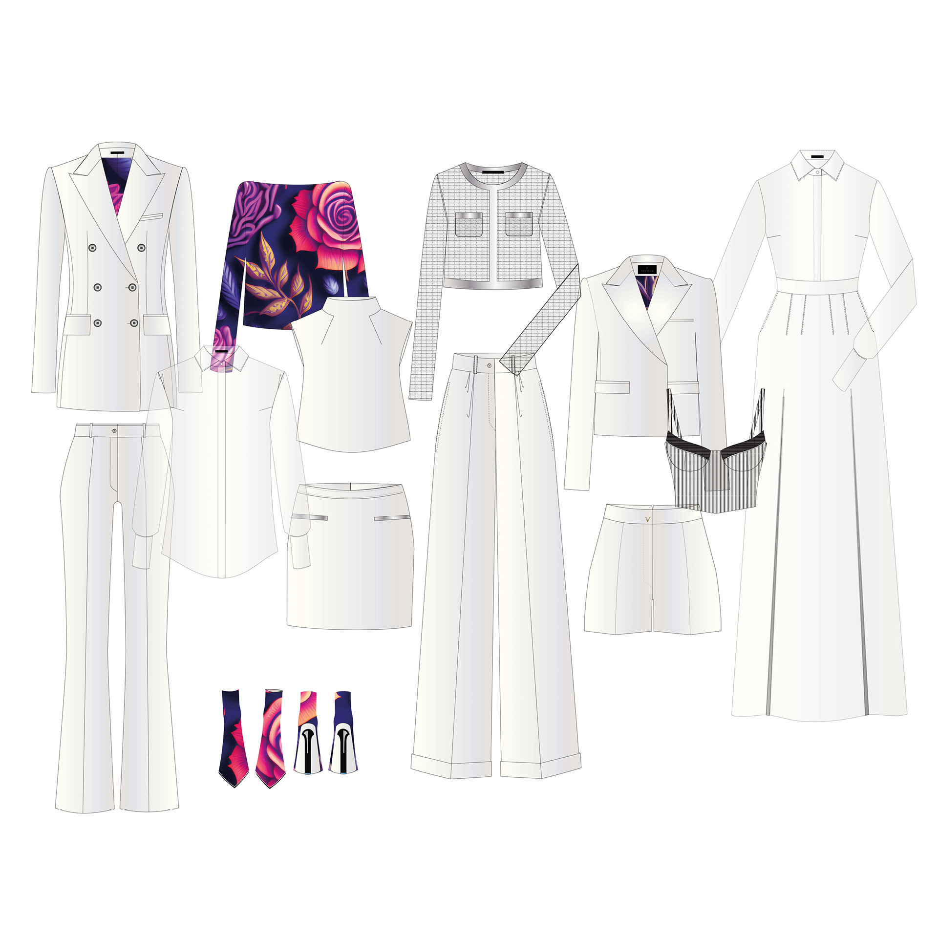 12 Modelle = 64 Outfits