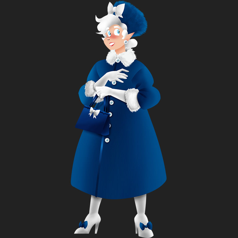 Lady Camilla in winterclothes for missions up north