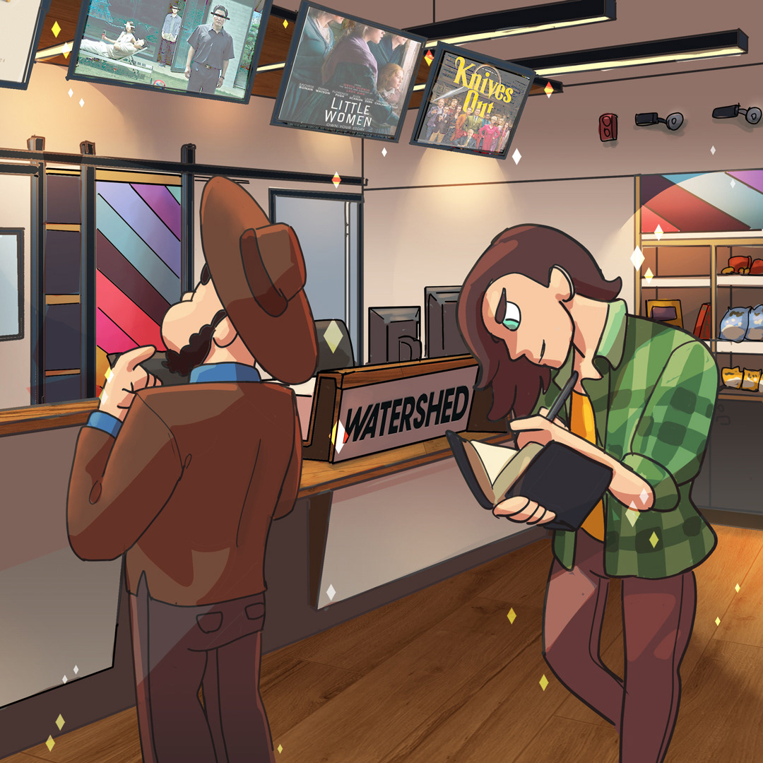 This is a sketch of the Watershed, Bristol's indipendent cinema