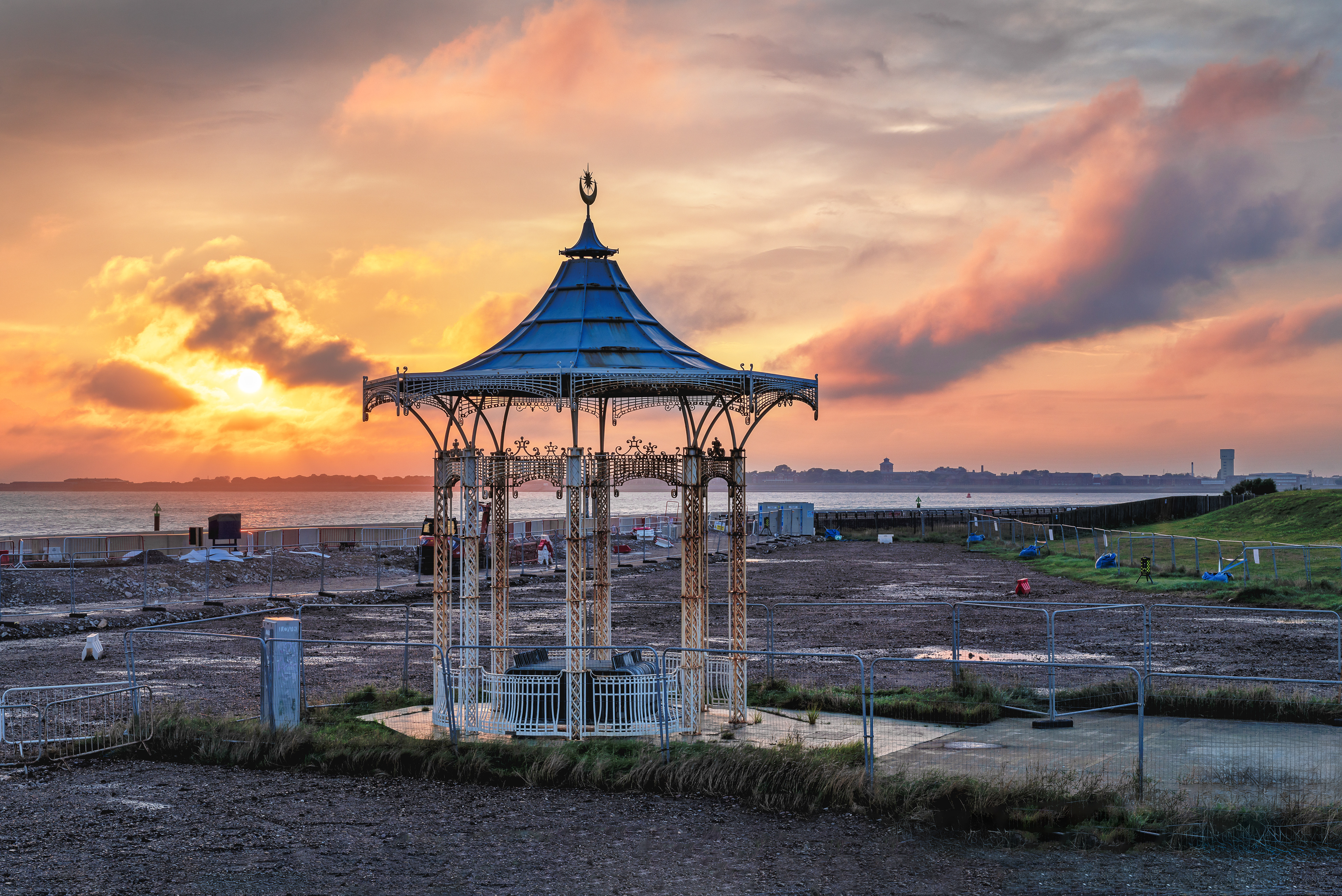 Start of Sea defences on Southsea Common