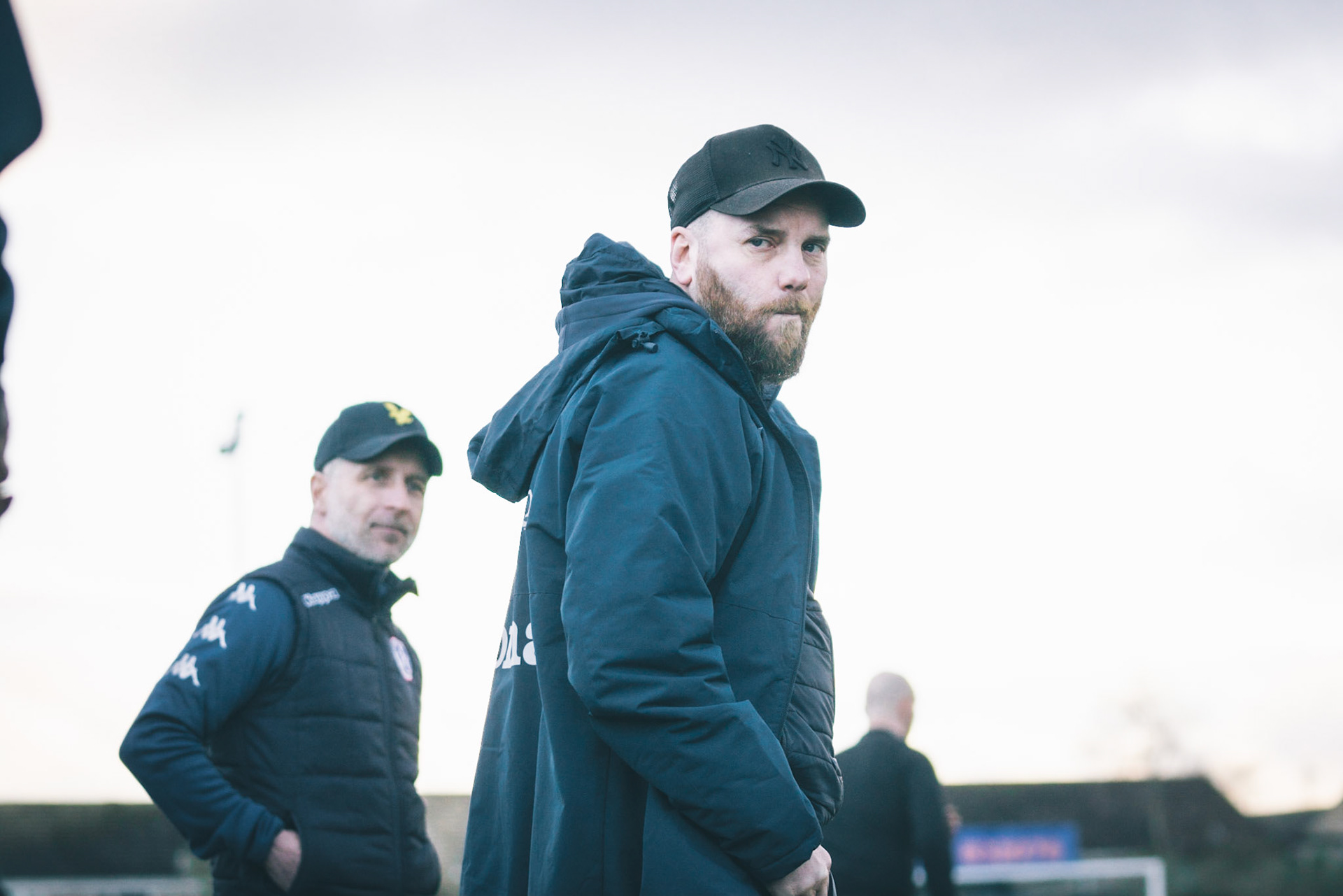 Chirs Wigger and Darren Eadie at the final whistle