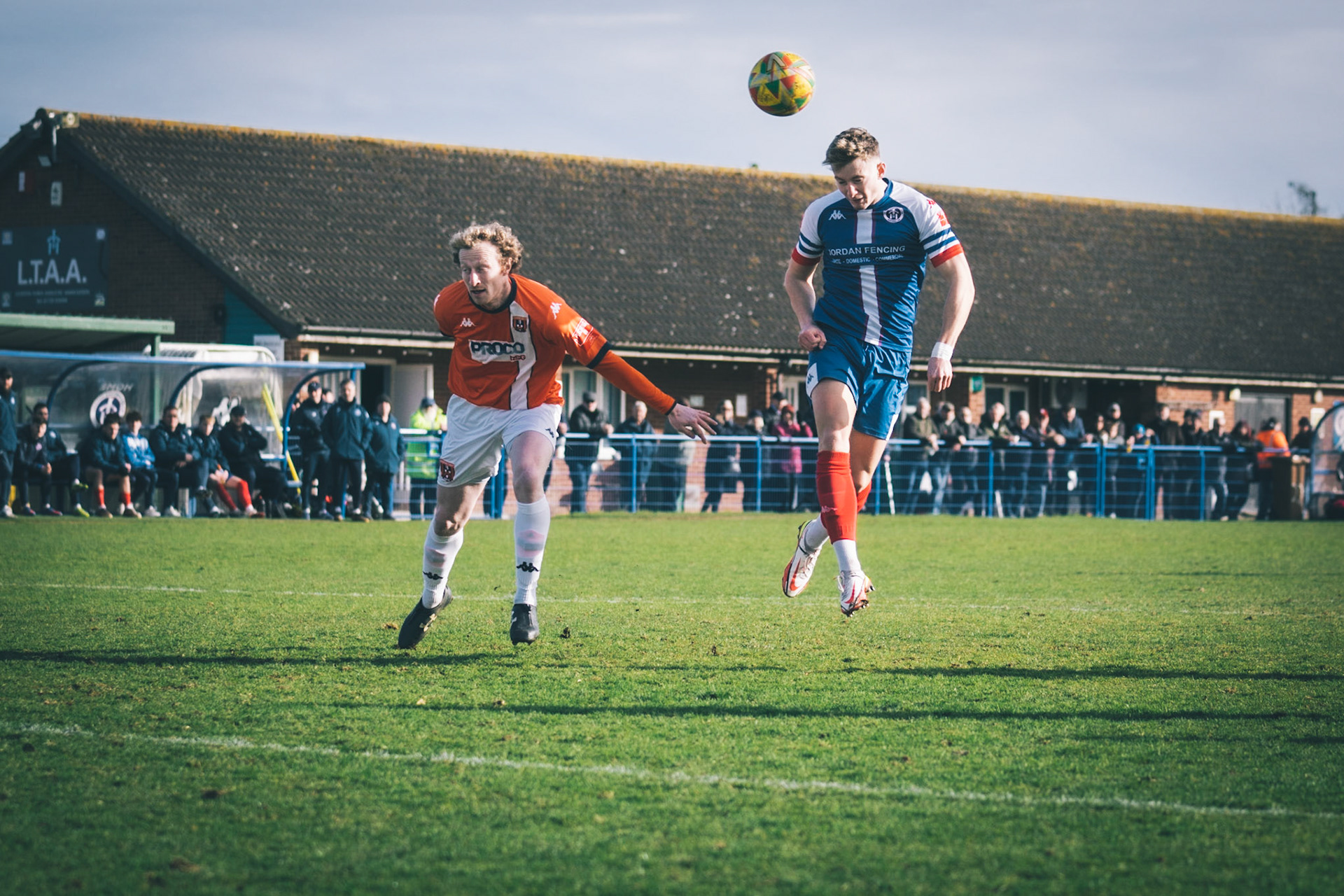 Will Davies heading Just wide in the first half