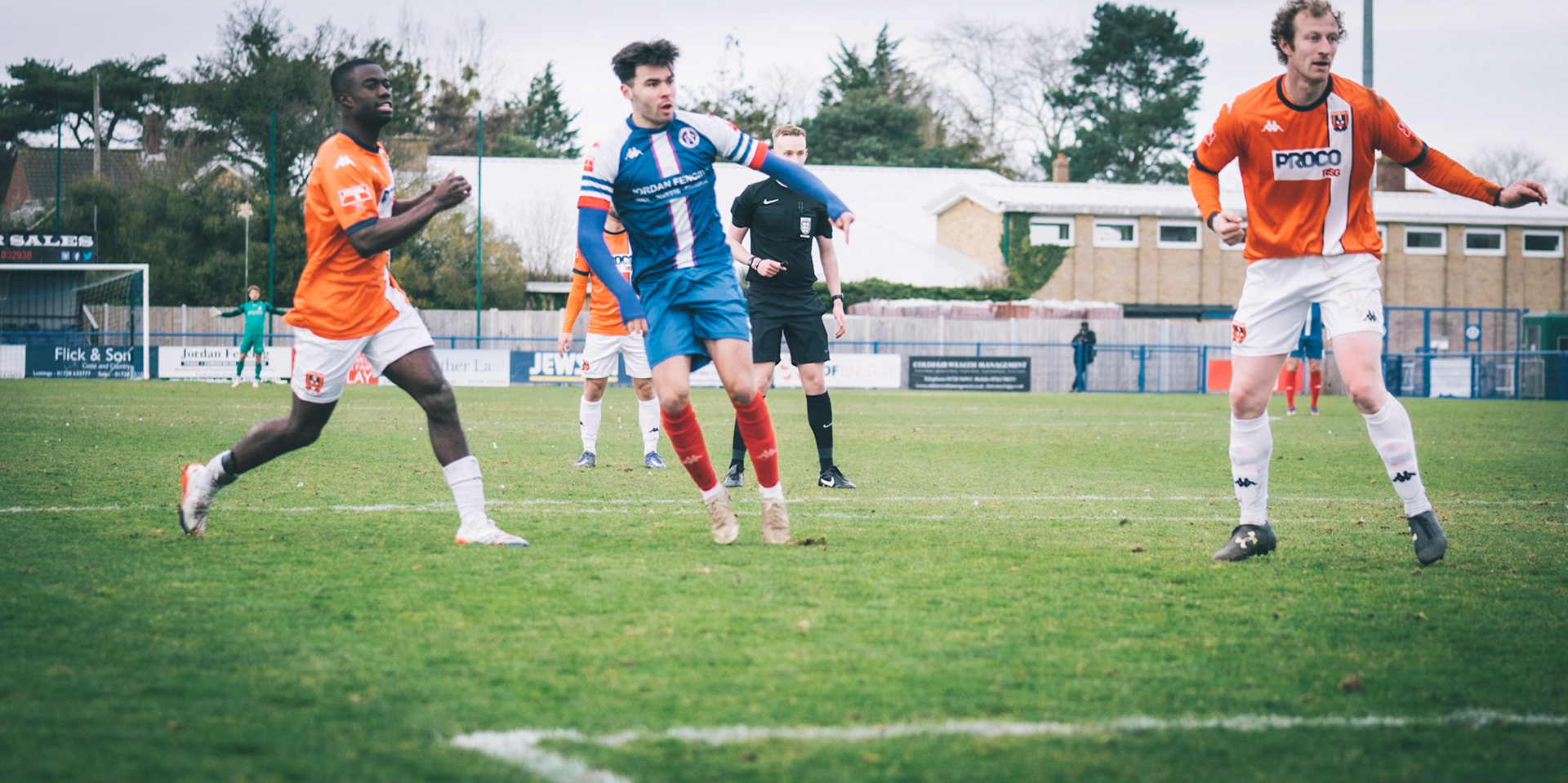 Finlay Barnes putting Leiston 1 nil up with a calm left foot finish