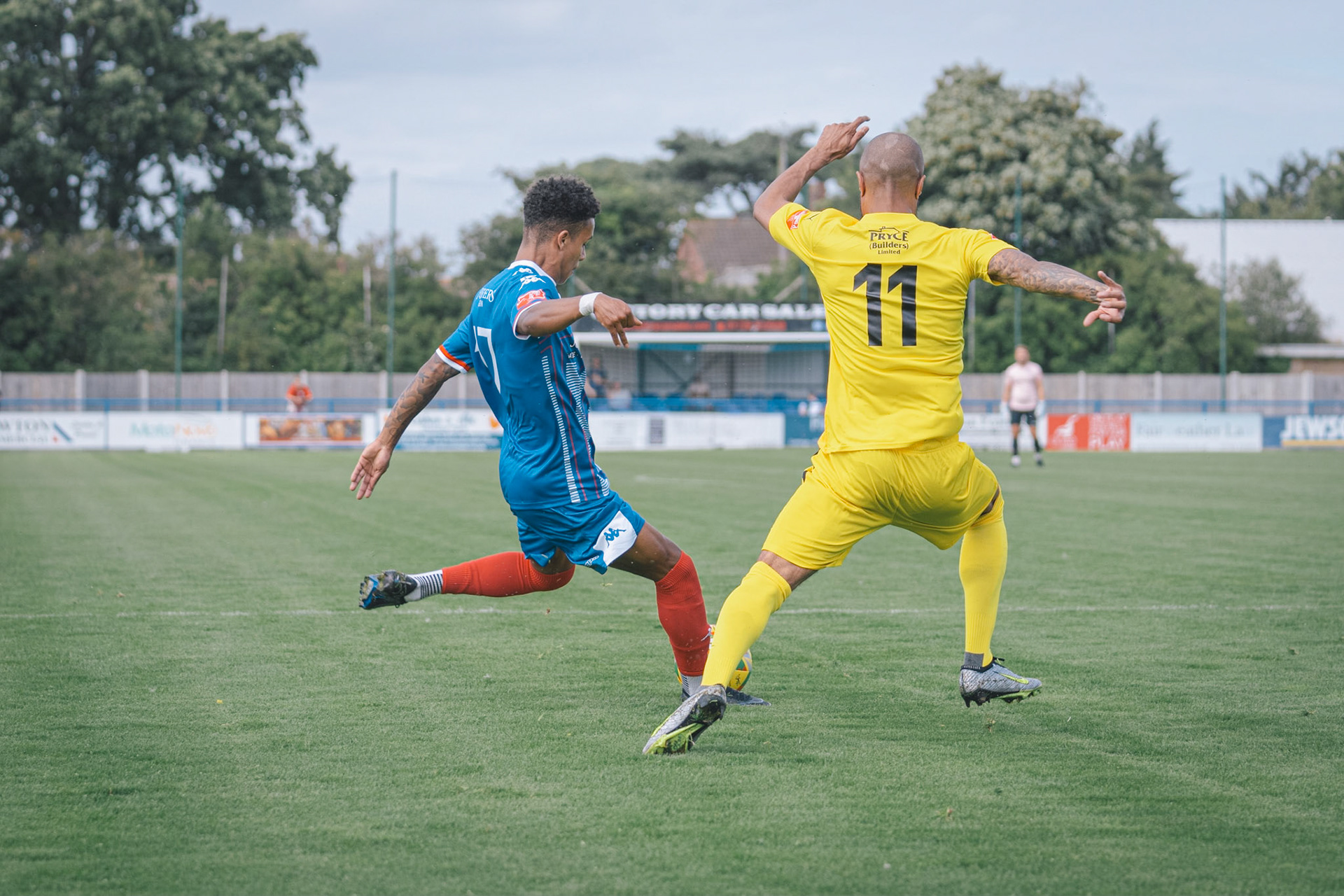 Spencer Keller putting leiston 1 nil up