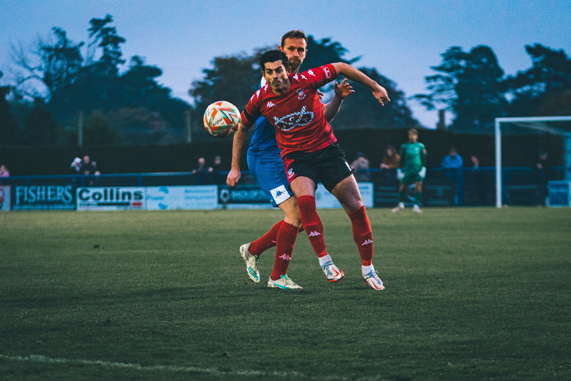 jarvis challanging for the ball