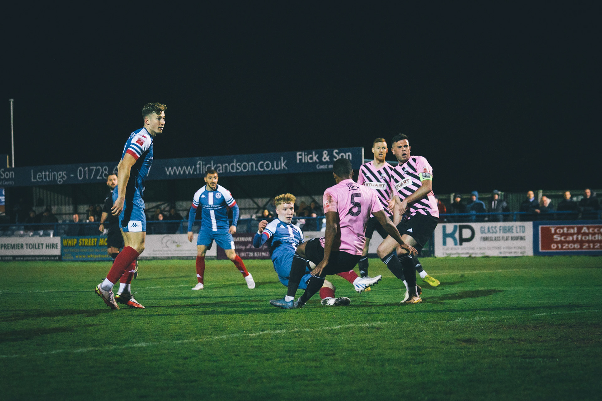 George Quantrall scoring the equaliser for leiston