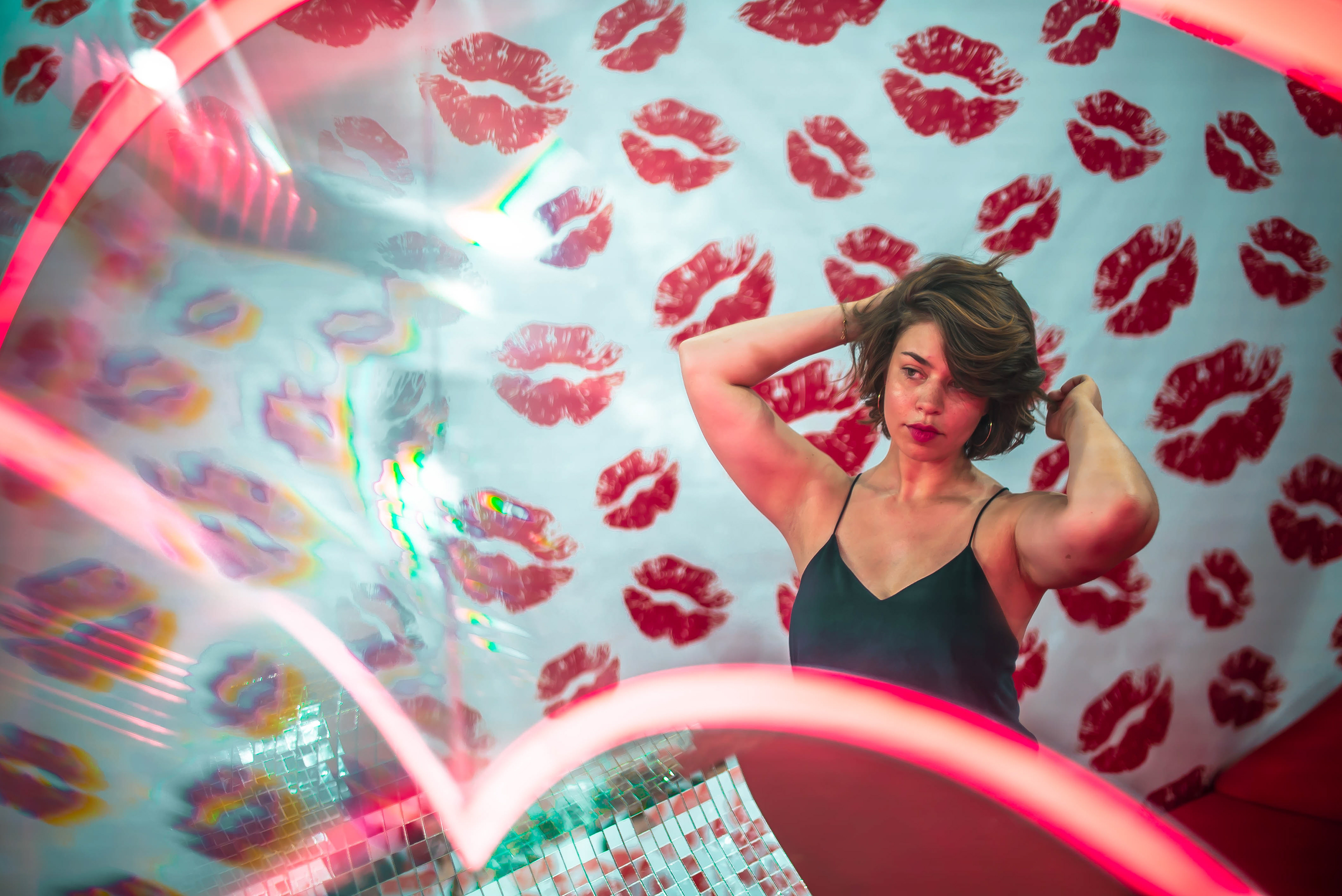 Photo of Laura Duncan with prism filters by Sam Casey