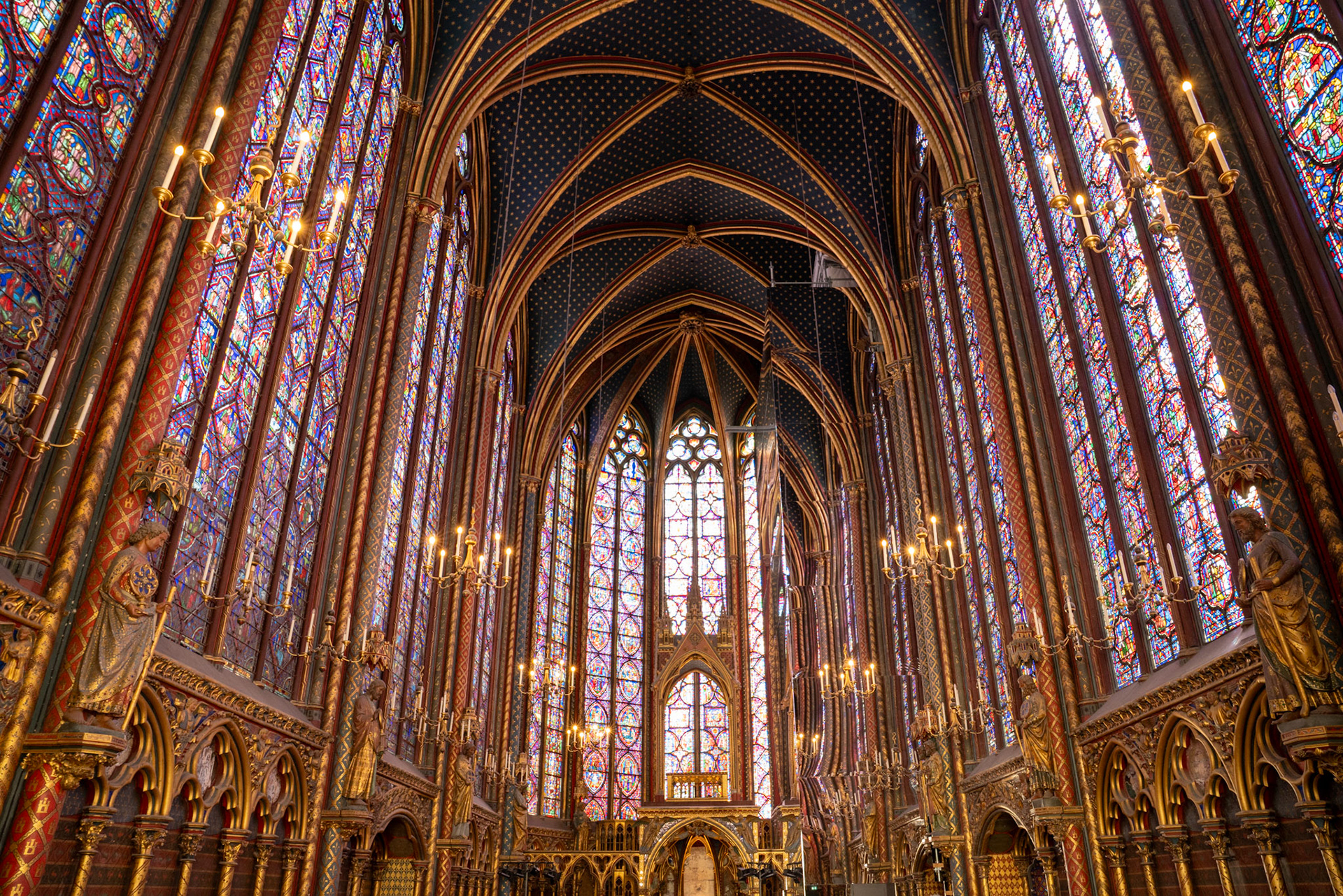 Stunning stained glass at Sainte-Chapelle
