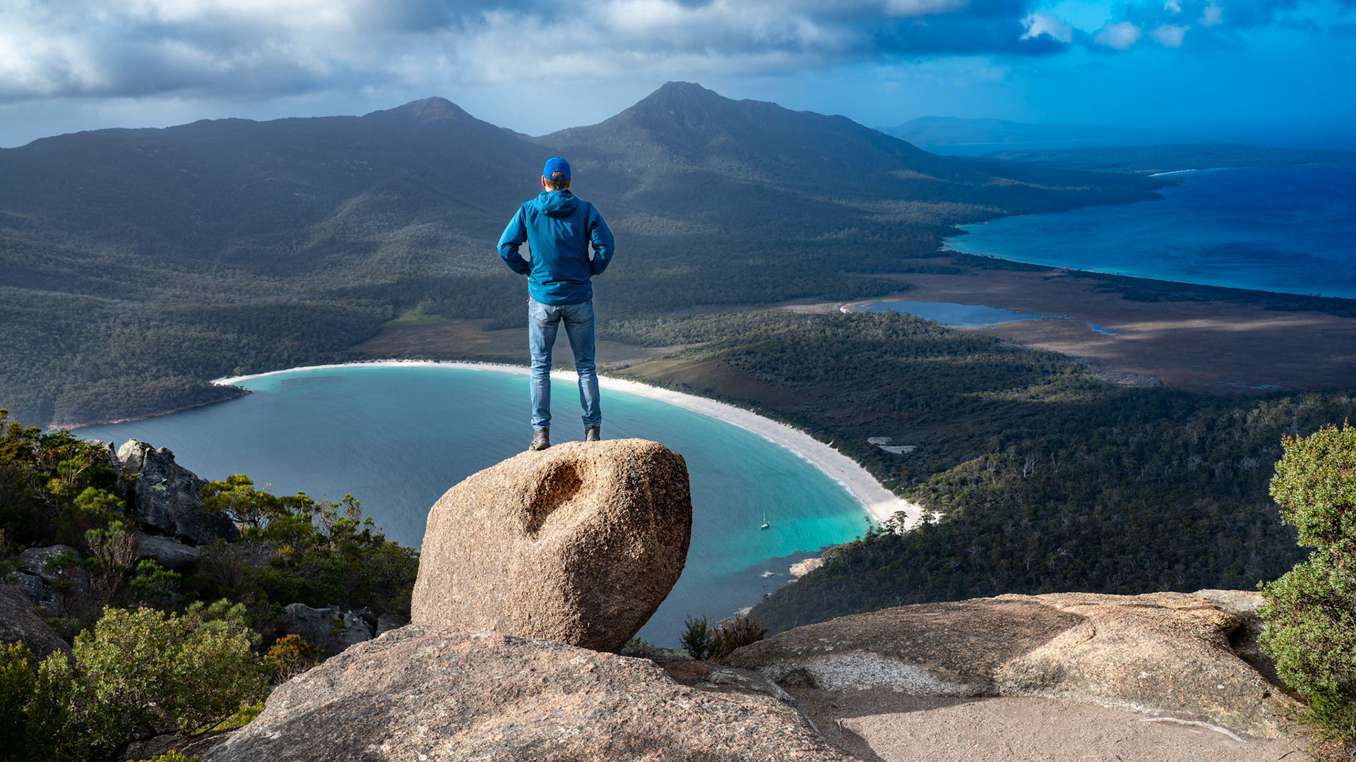 Wineglass Bay from Mt Amos