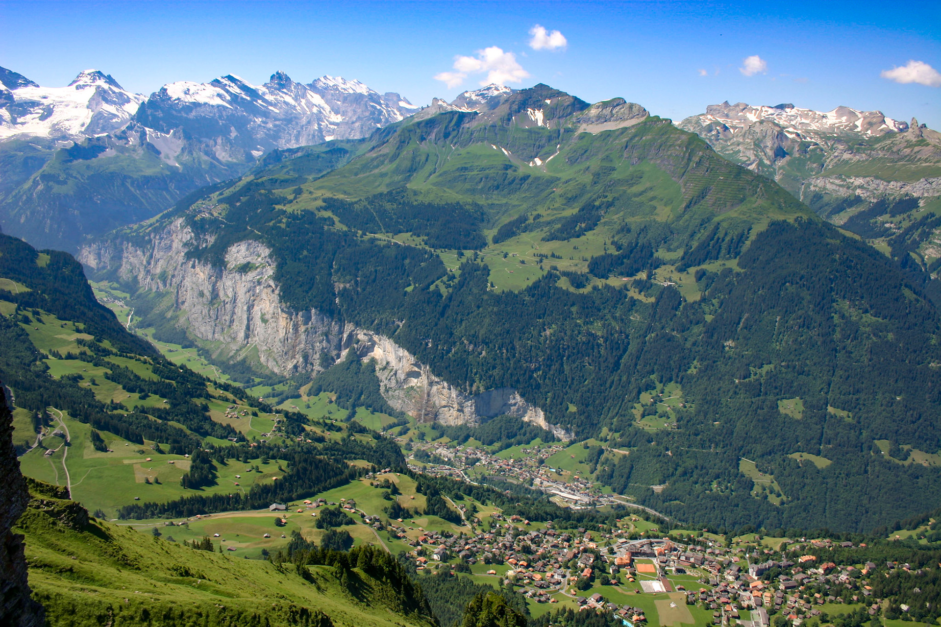 Lauterbrunnen Valley from above