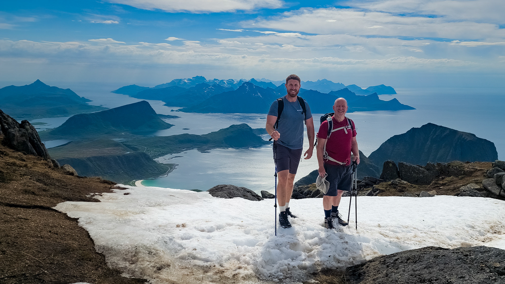 On the way down Himmeltinden