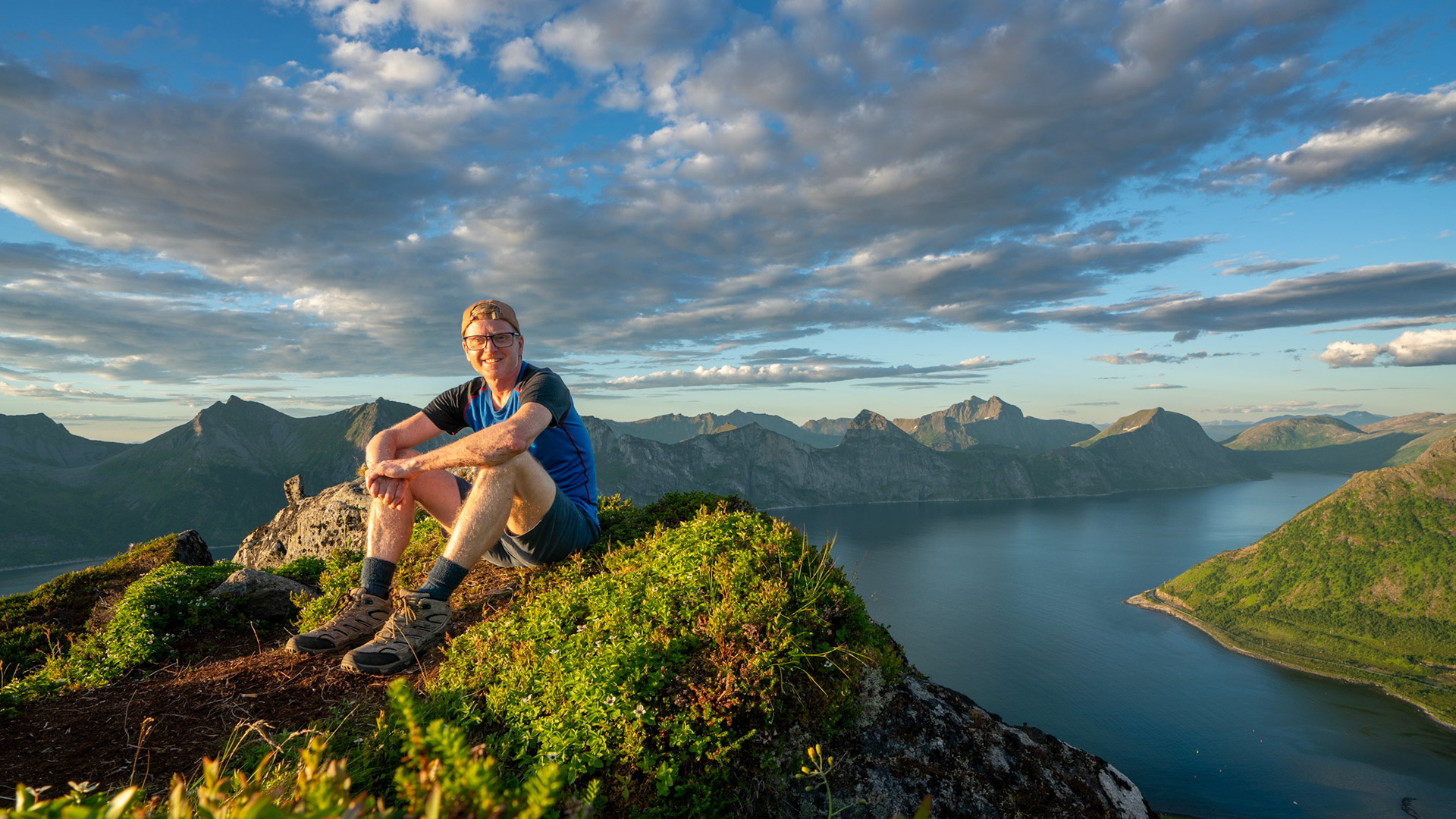Summit of Kyle waiting for midnight sun