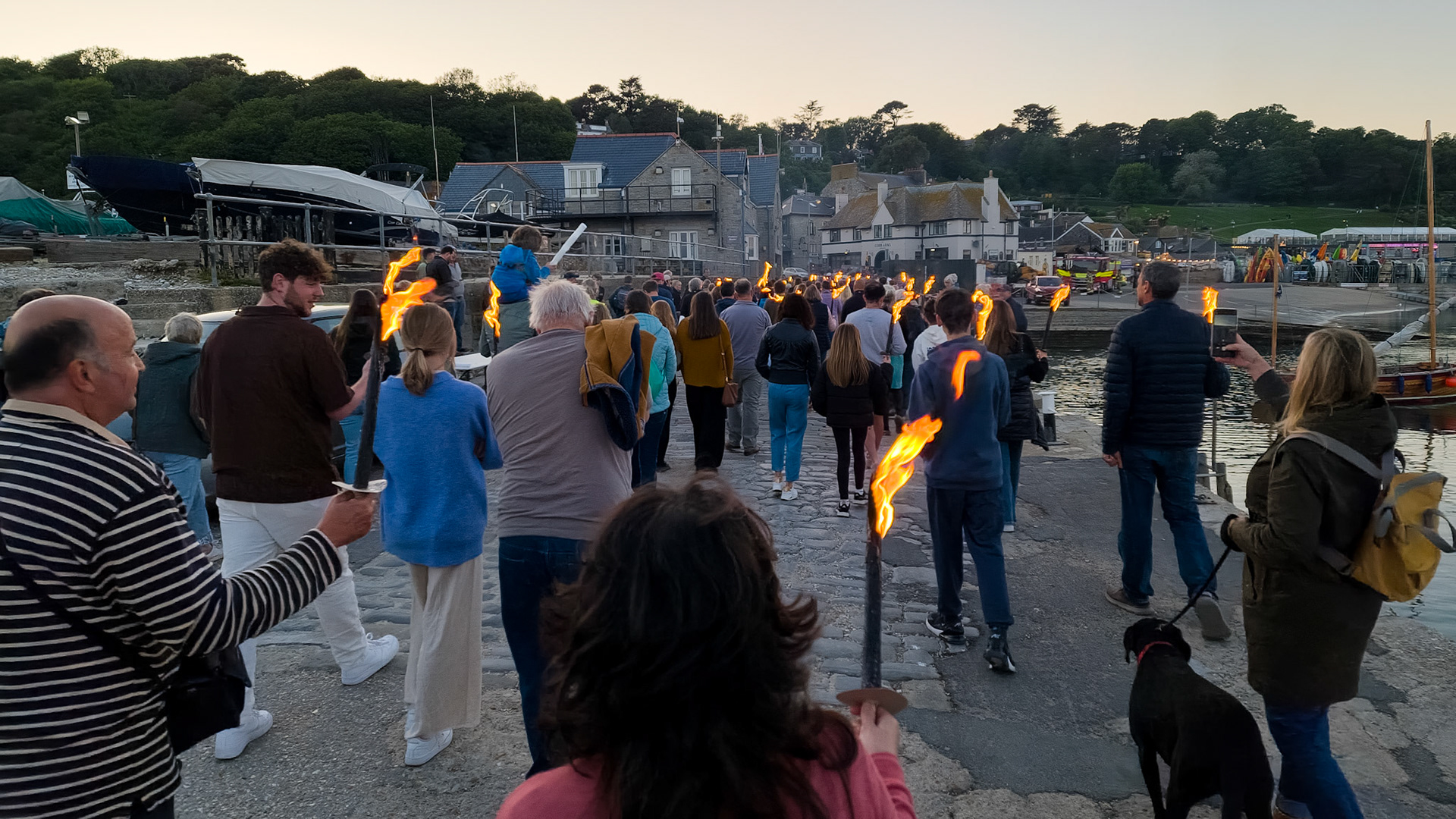 D Day torch lit procession