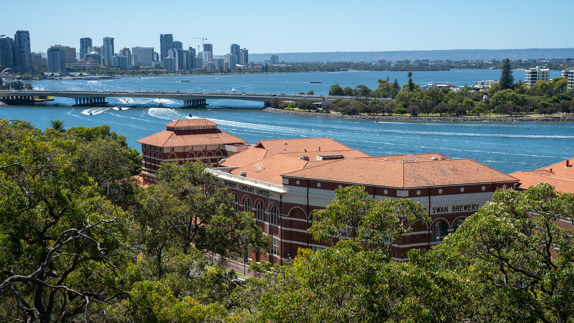 Swan Brewery and Perth CBD