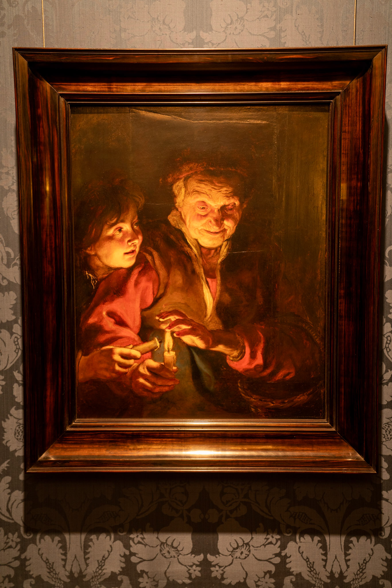 Old Woman and Boy with Candles by Rubens