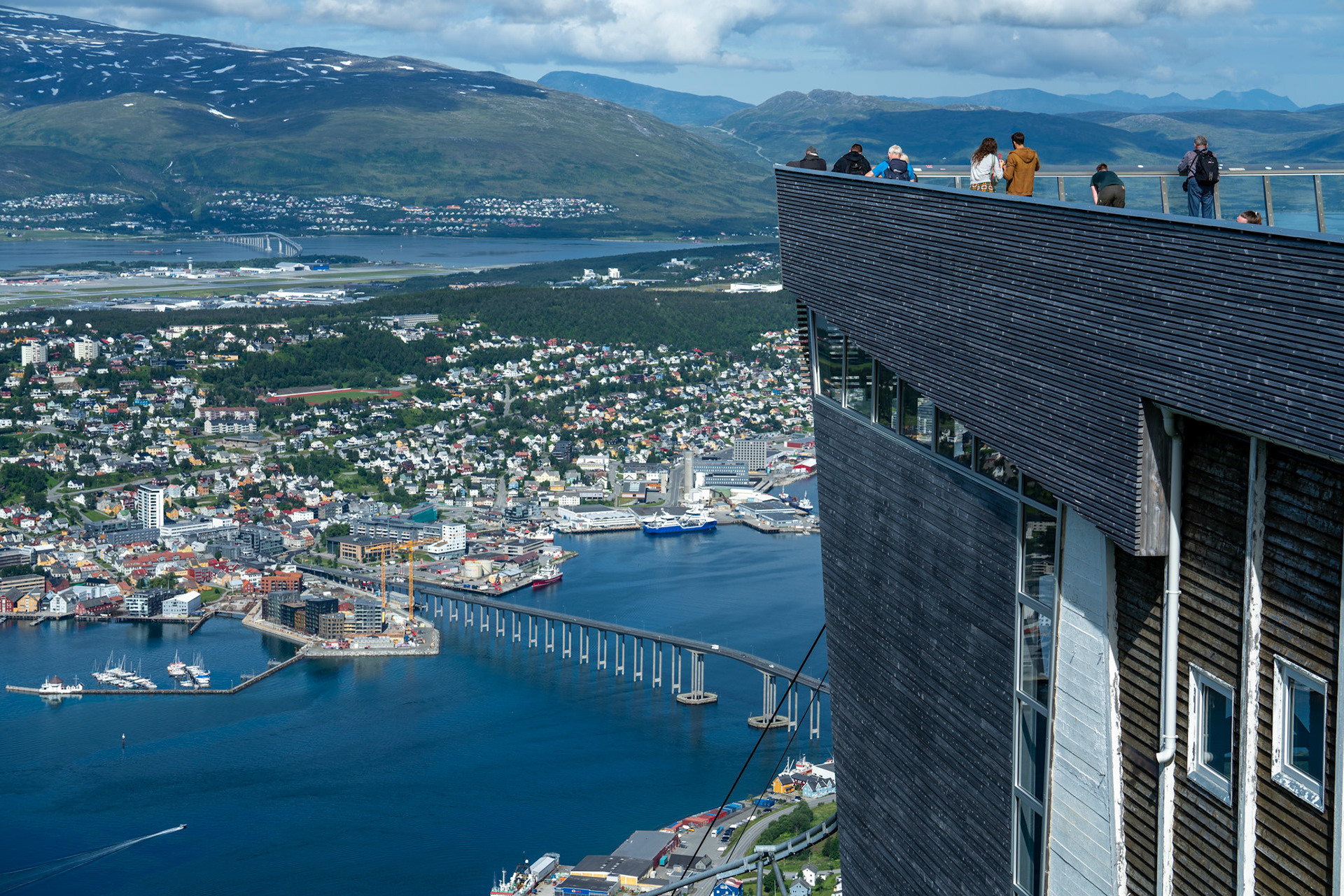 Tromso from top of Fjellheisen cable car