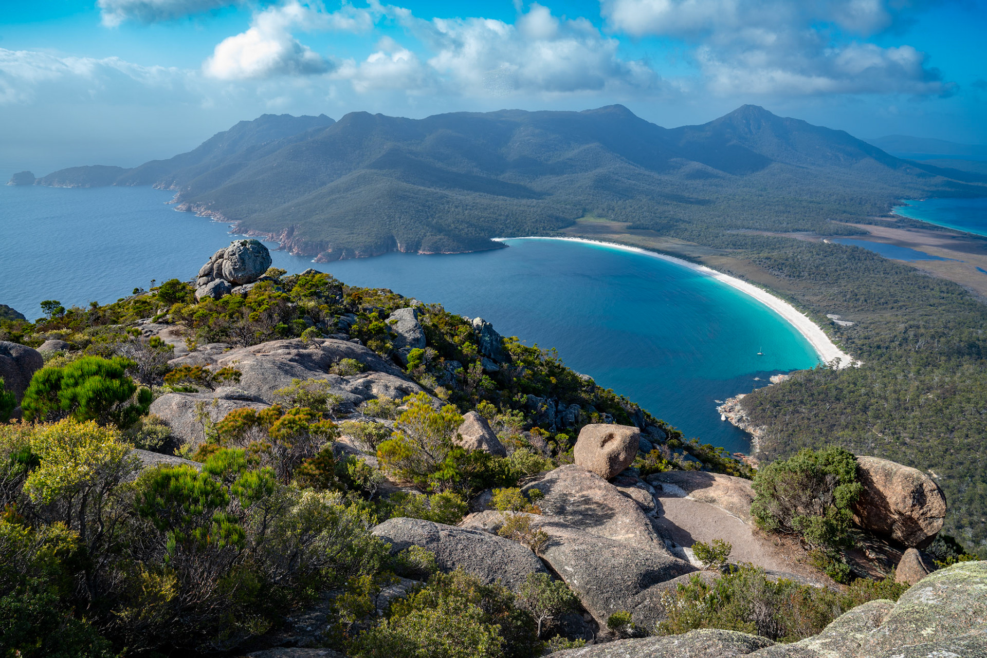 Wineglass Bay from Mt Amos
