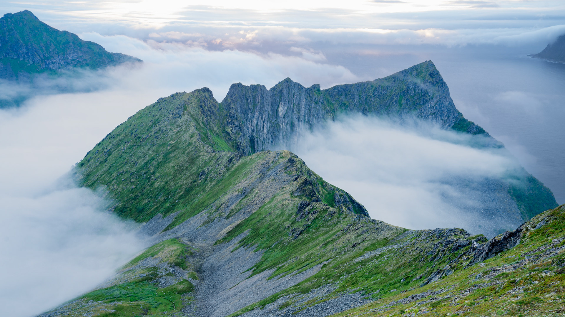 View from summit of Husfjellet