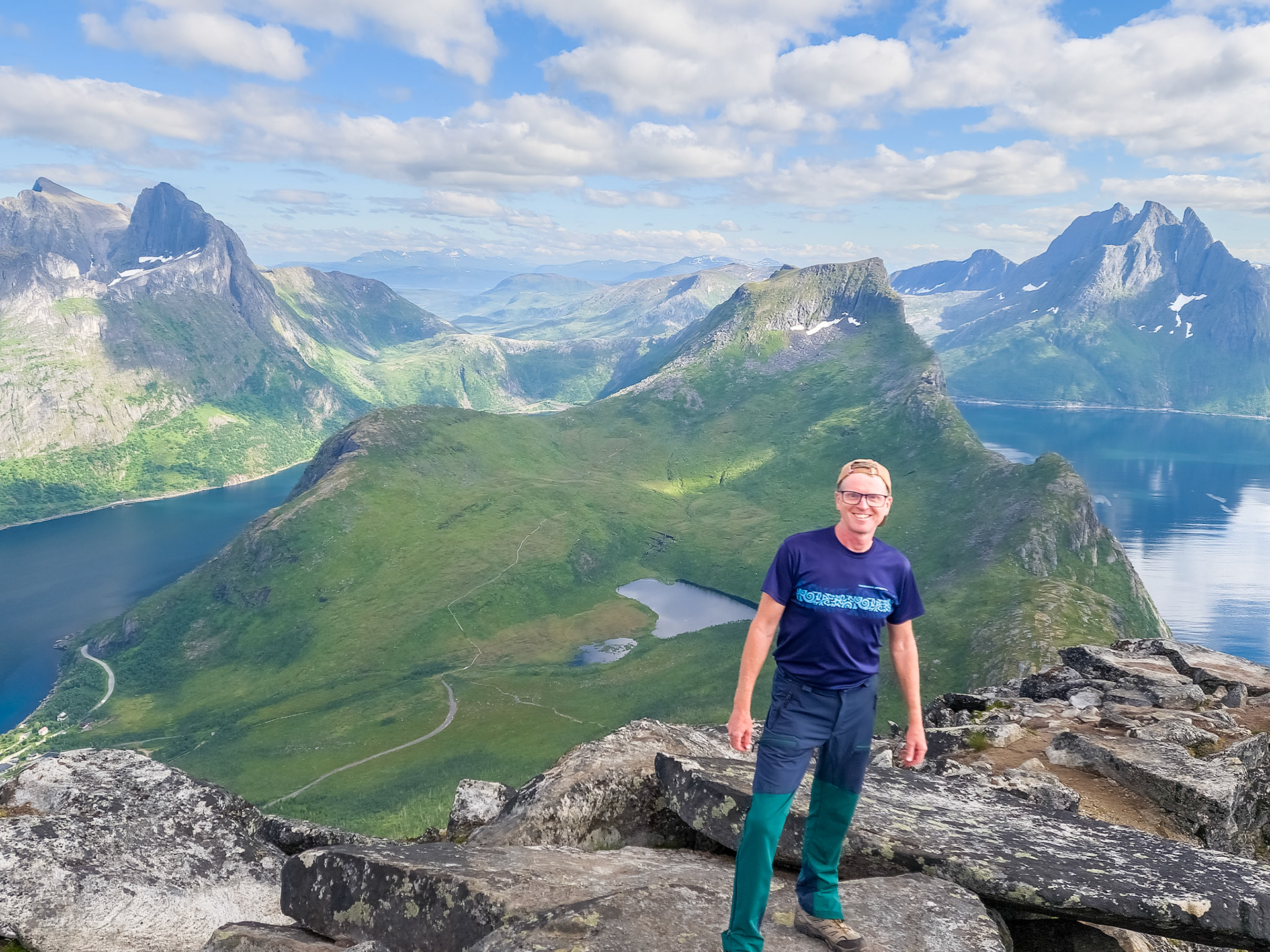 View from summit of Segla, Senja