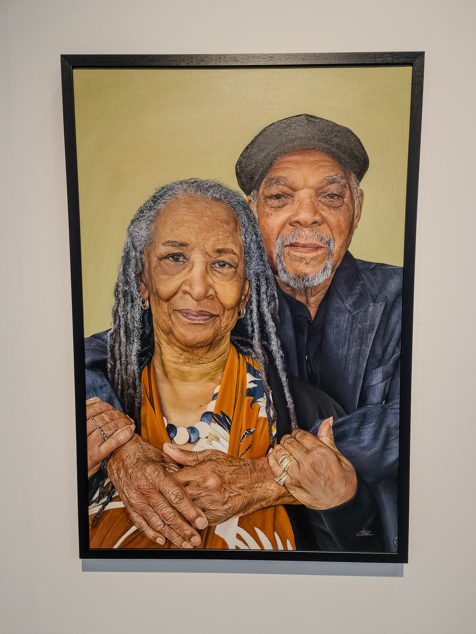 Extraordinary Portraits exhibition - Marva and Lionel painted by Chloe Cox