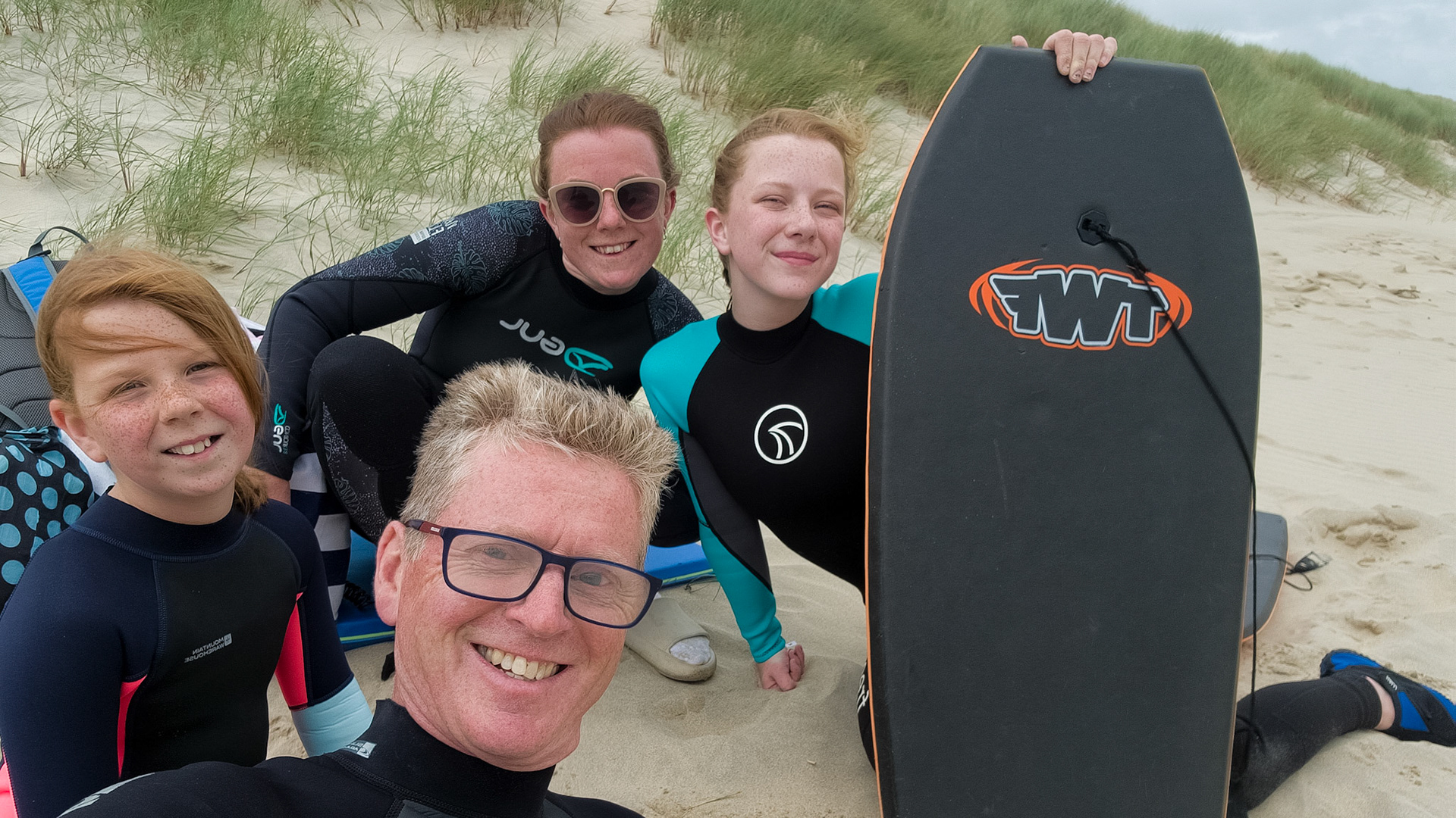 Pre bodyboarding selfie at Mexico Towans beach