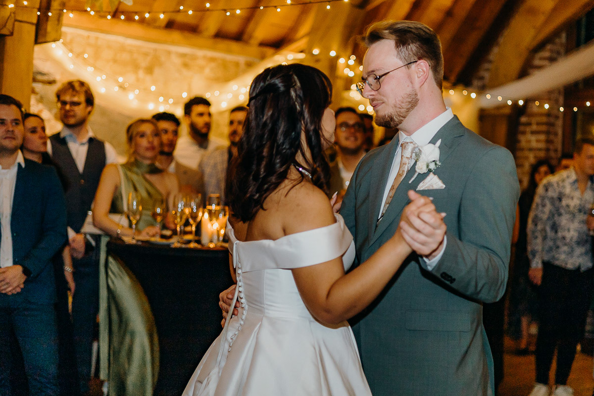 Romantic and intimate first dance wedding photography.