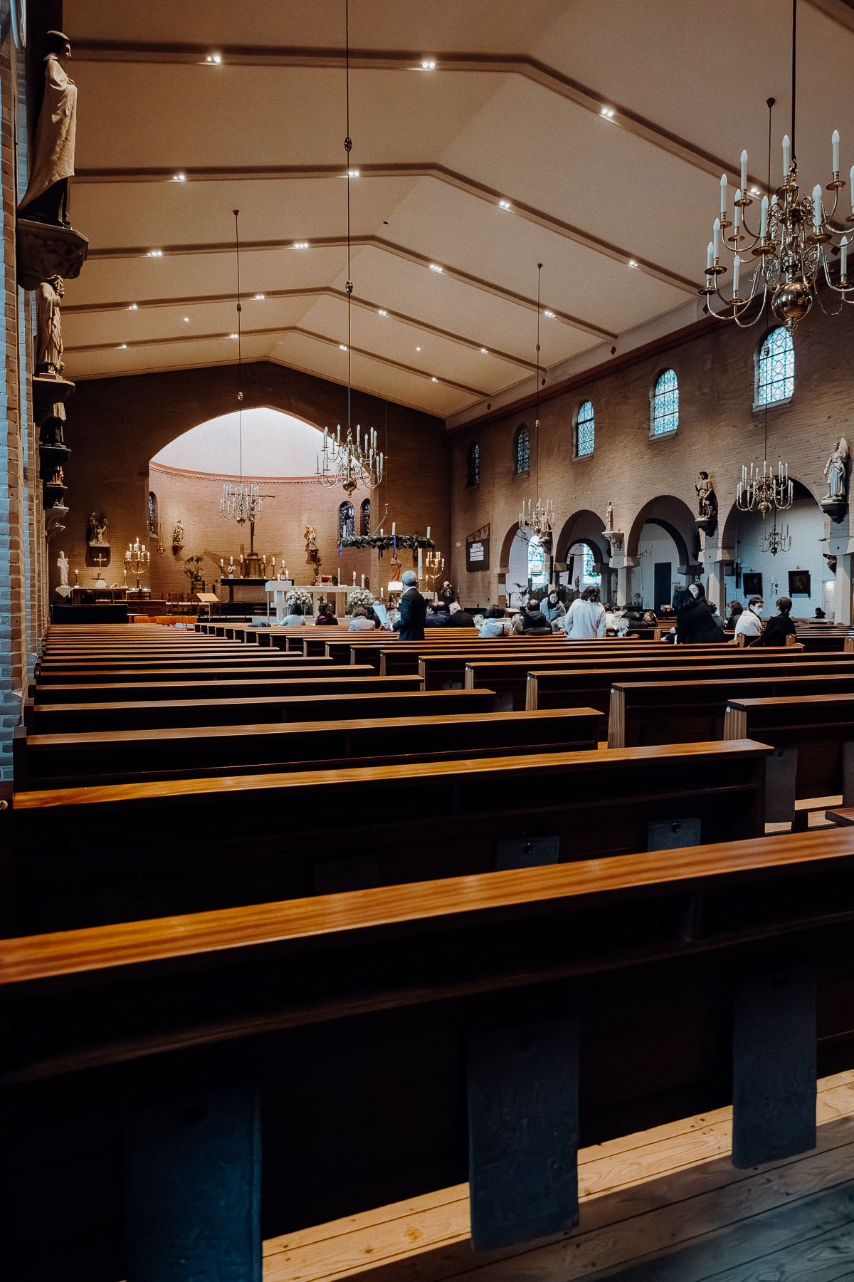 Church interior of the wedding location, photographed by a wedding photographer Amsterdam.