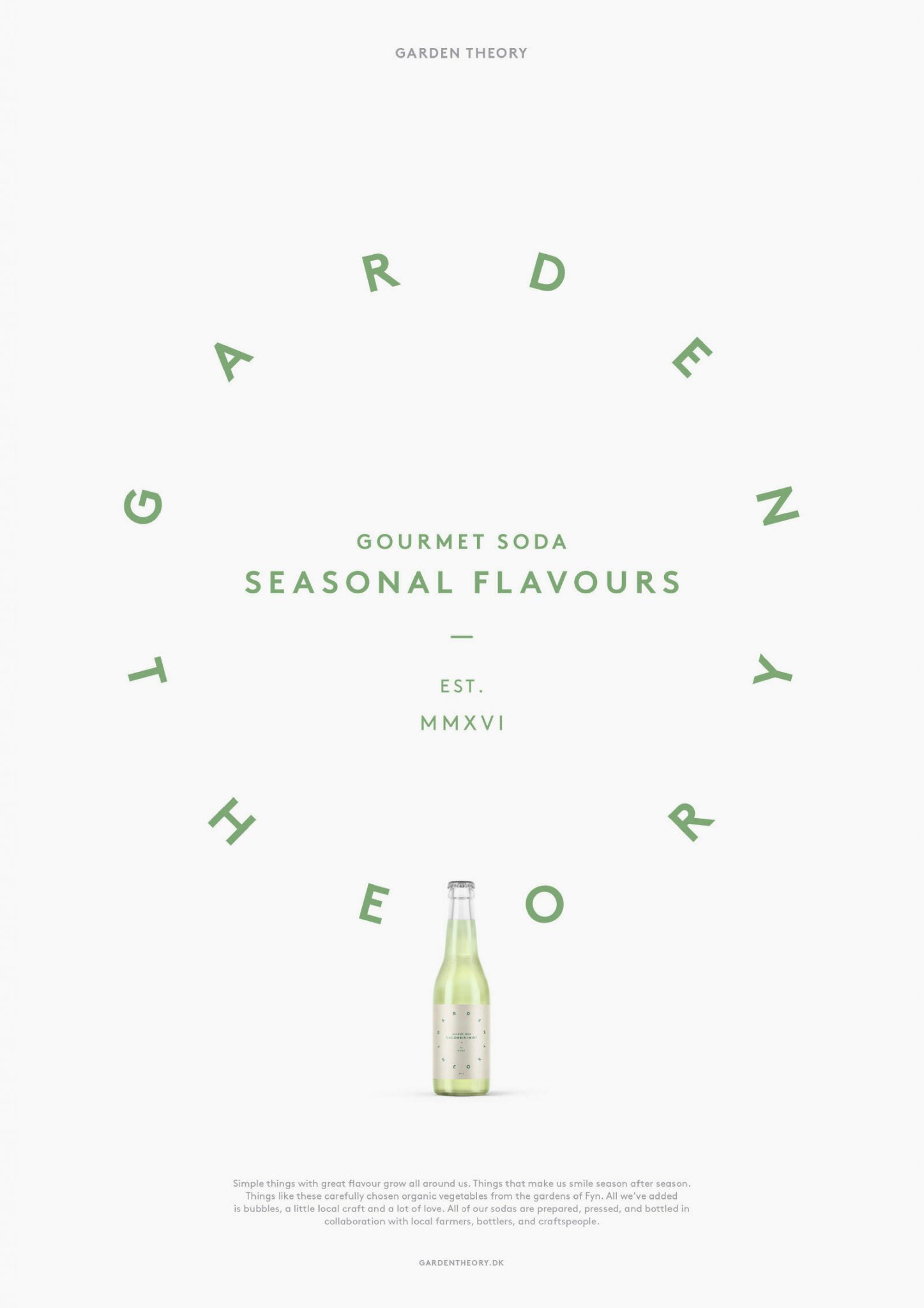 Create a brand name, a brand identity concept and a suite of packaging that would create a strong platform for establishing a position for an organic vegetable gourmet soda in the upper end of the soda market