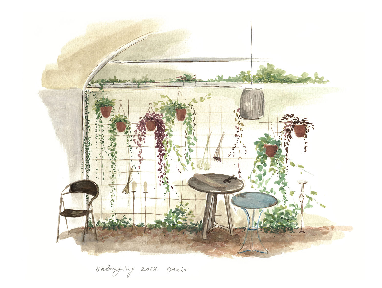 belonging green house illustration
