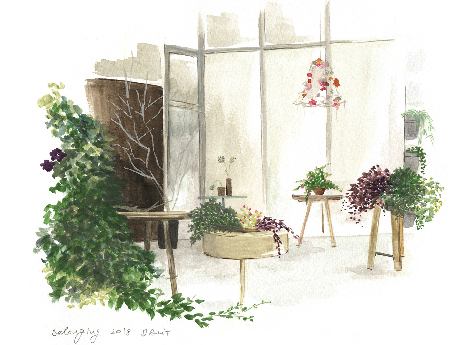 Belonging space illustration