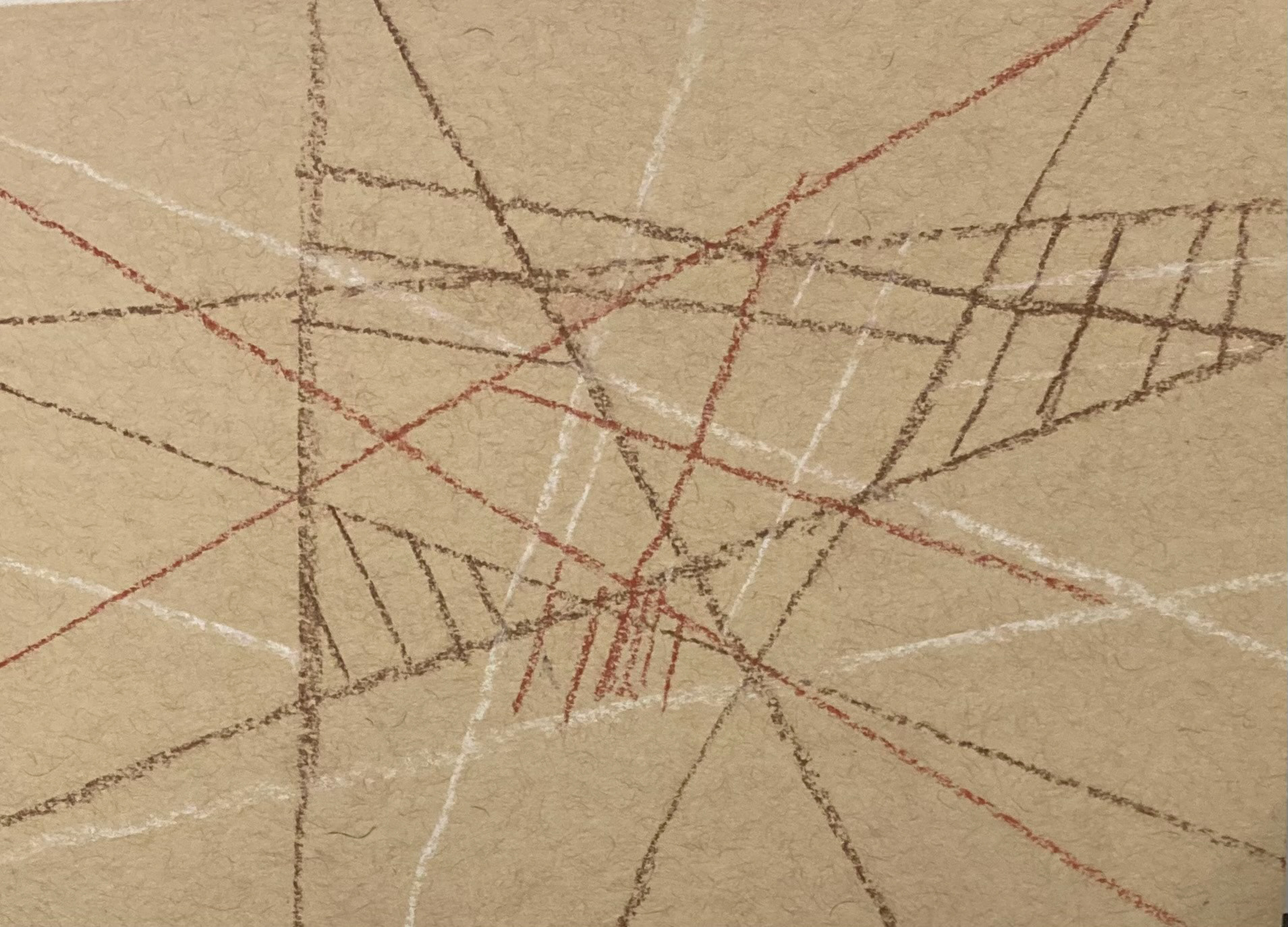 One of several abstract art pieces I produced using conte sticks.