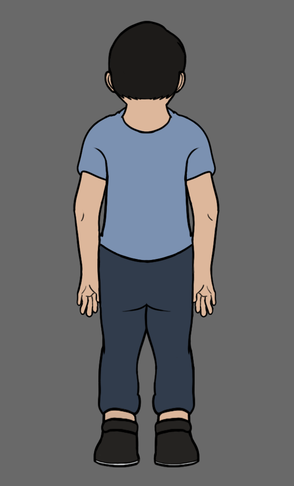 A back view of a character from my capstone film Dreamwalker.