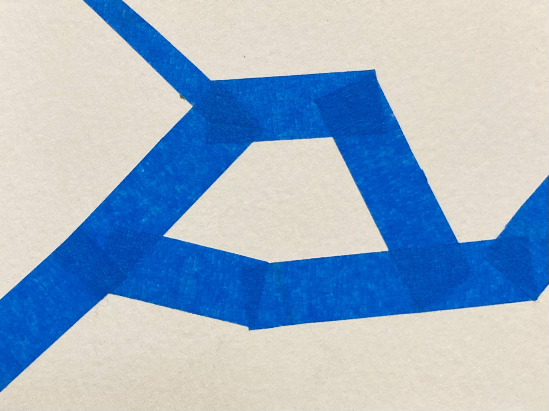 One of several abstract art pieces I produced using painter's tape.